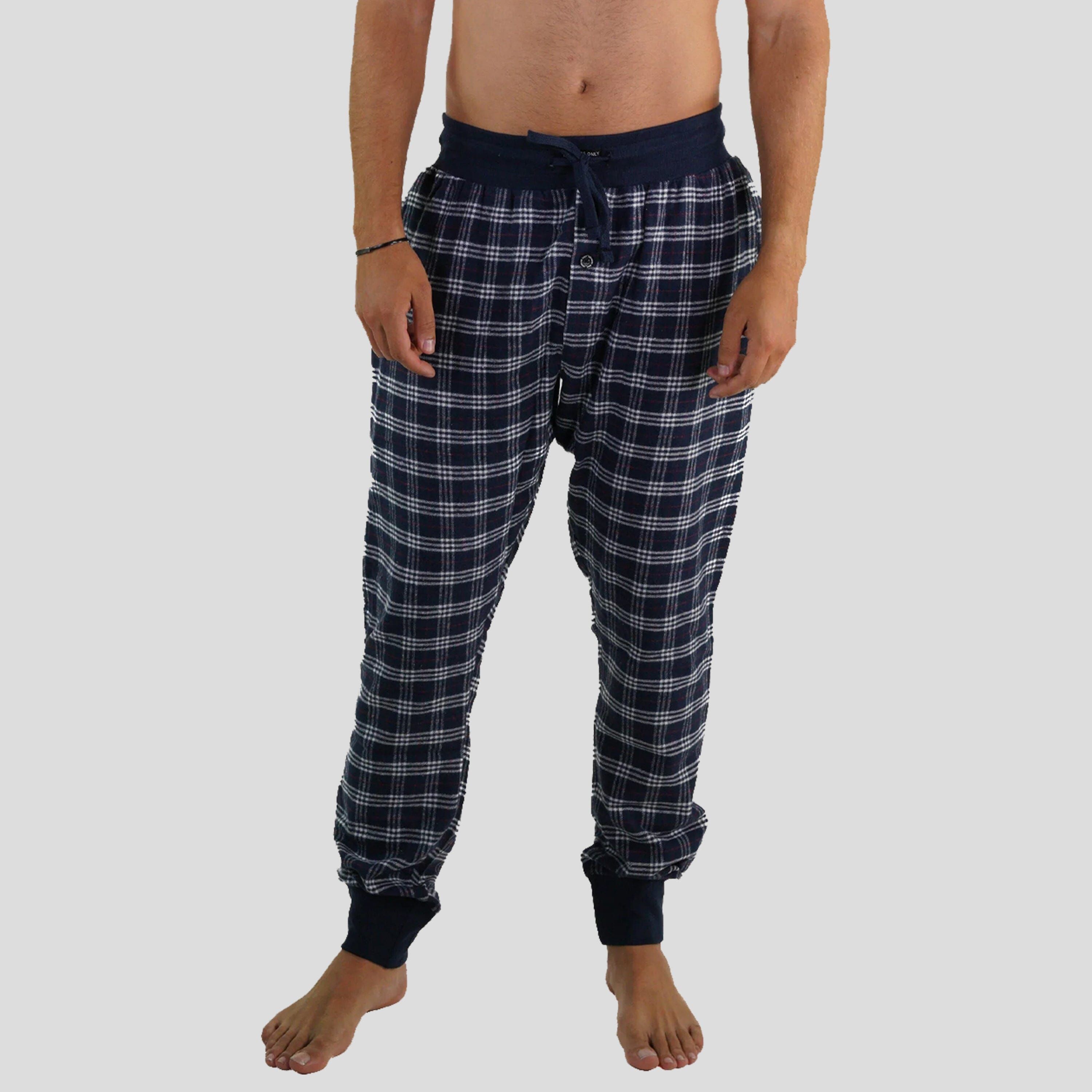 Men's Flannel Jogger Lounge Pants - GREY/RED - FINAL SALE sold by Members Only product image thumbnail 2