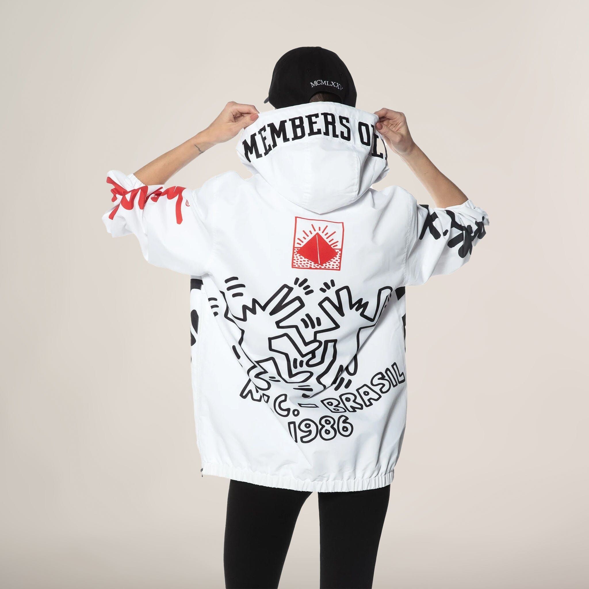 Women's Keith Haring X Members Only Windbreaker Oversized Jacket - FINAL SALE sold by Members Only product image thumbnail 3
