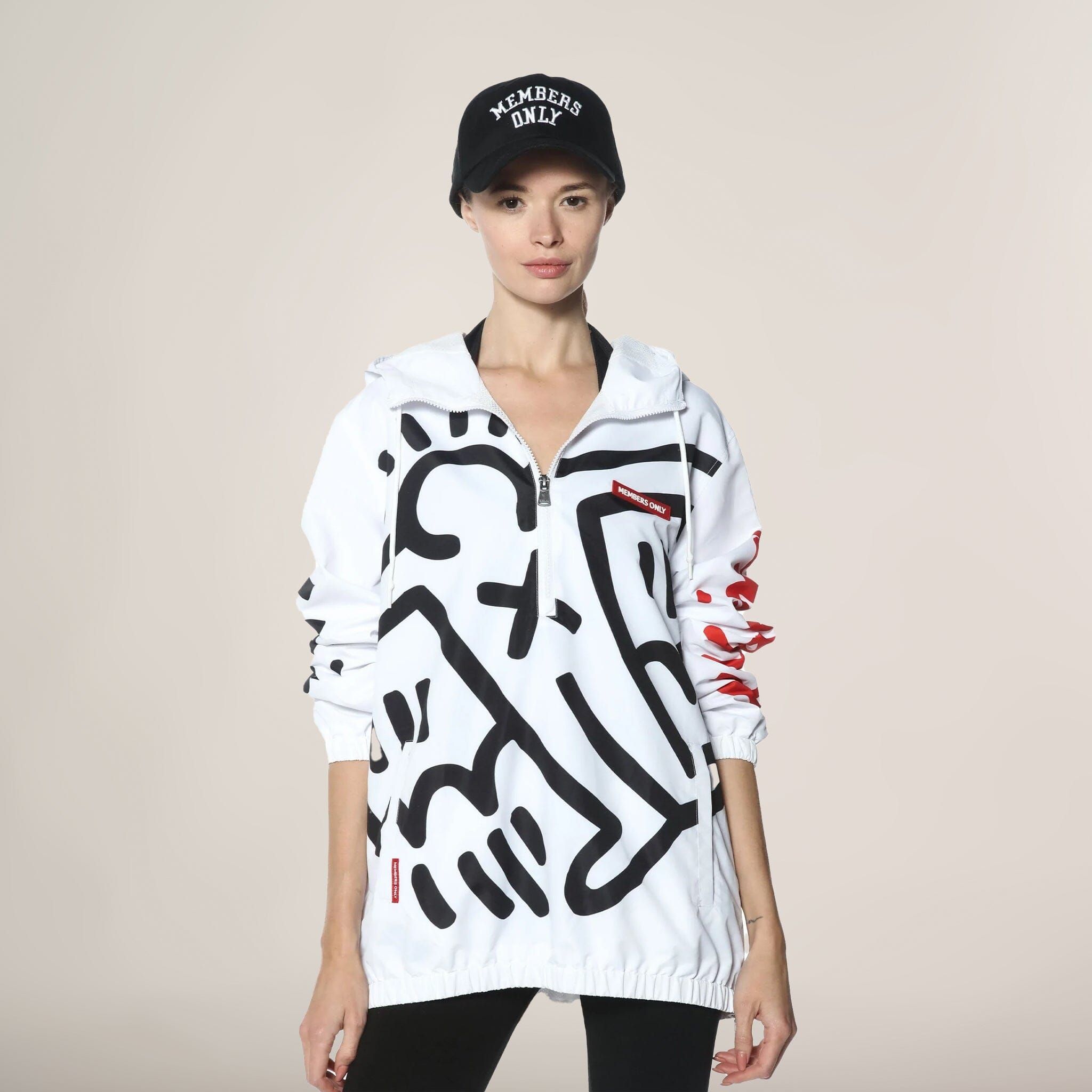 Women's Keith Haring X Members Only Windbreaker Oversized Jacket - FINAL SALE sold by Members Only