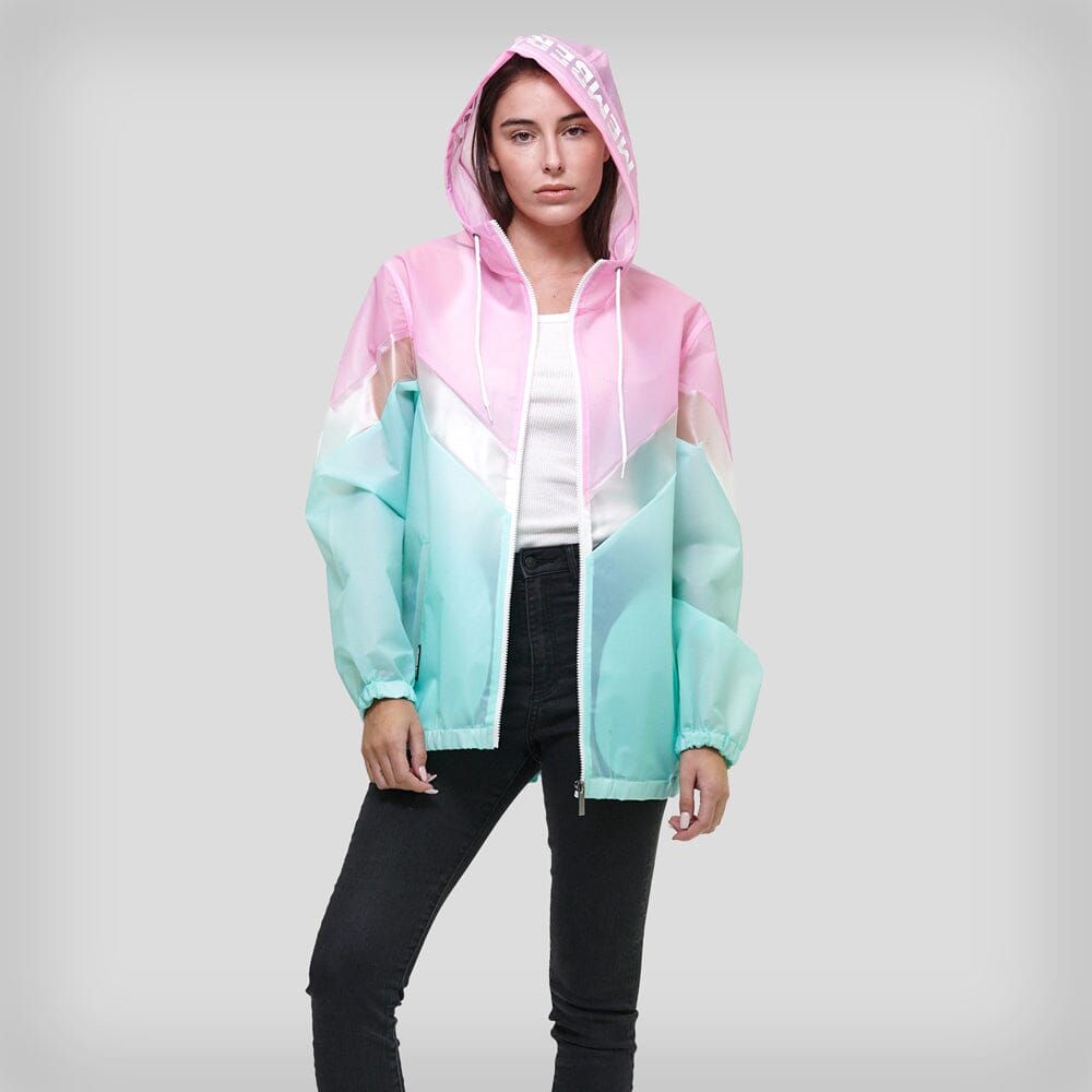 Women's Color Block Translucent Short Jacket - FINAL SALE sold by Members Only