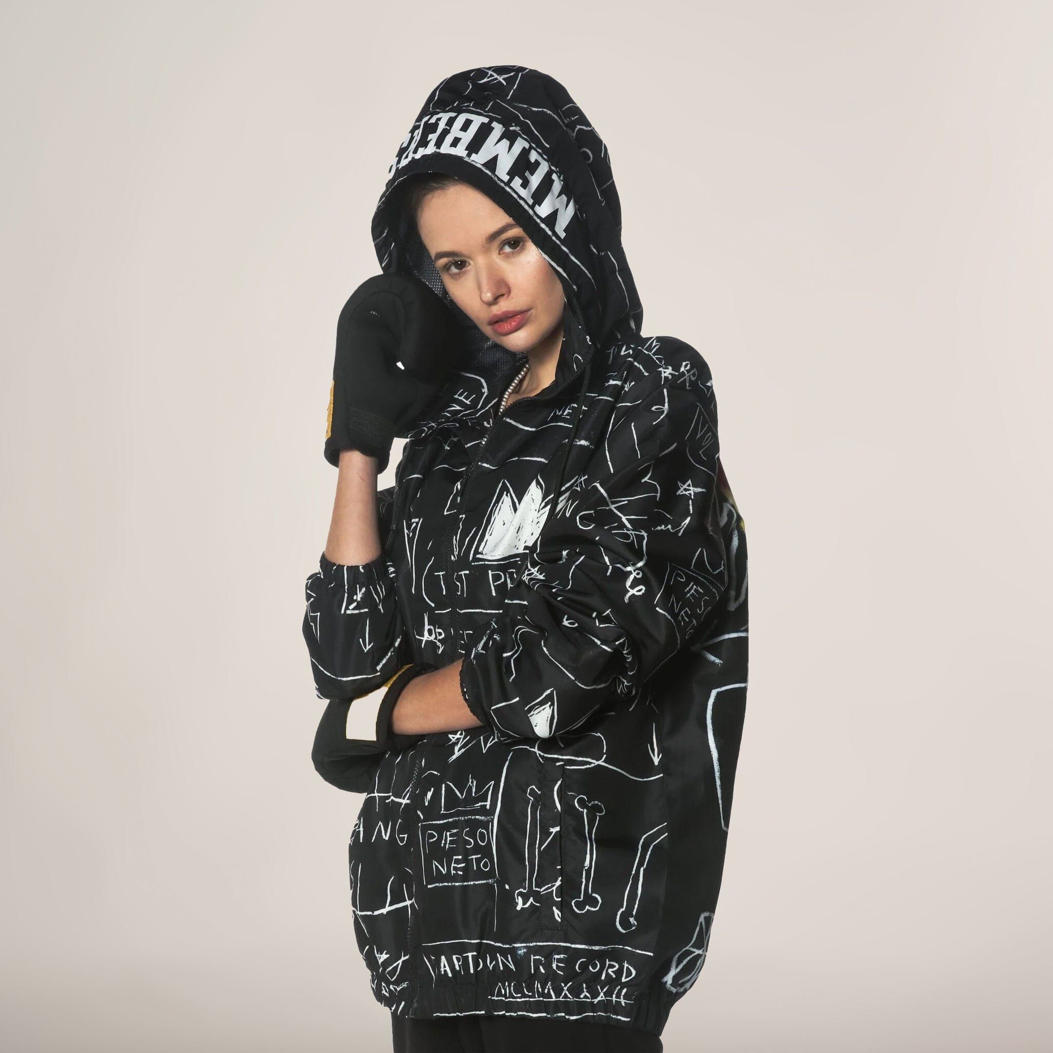 Women's Basquiat X Members Only Windbreaker Oversized Jacket - FINAL SALE sold by Members Only product image thumbnail 2