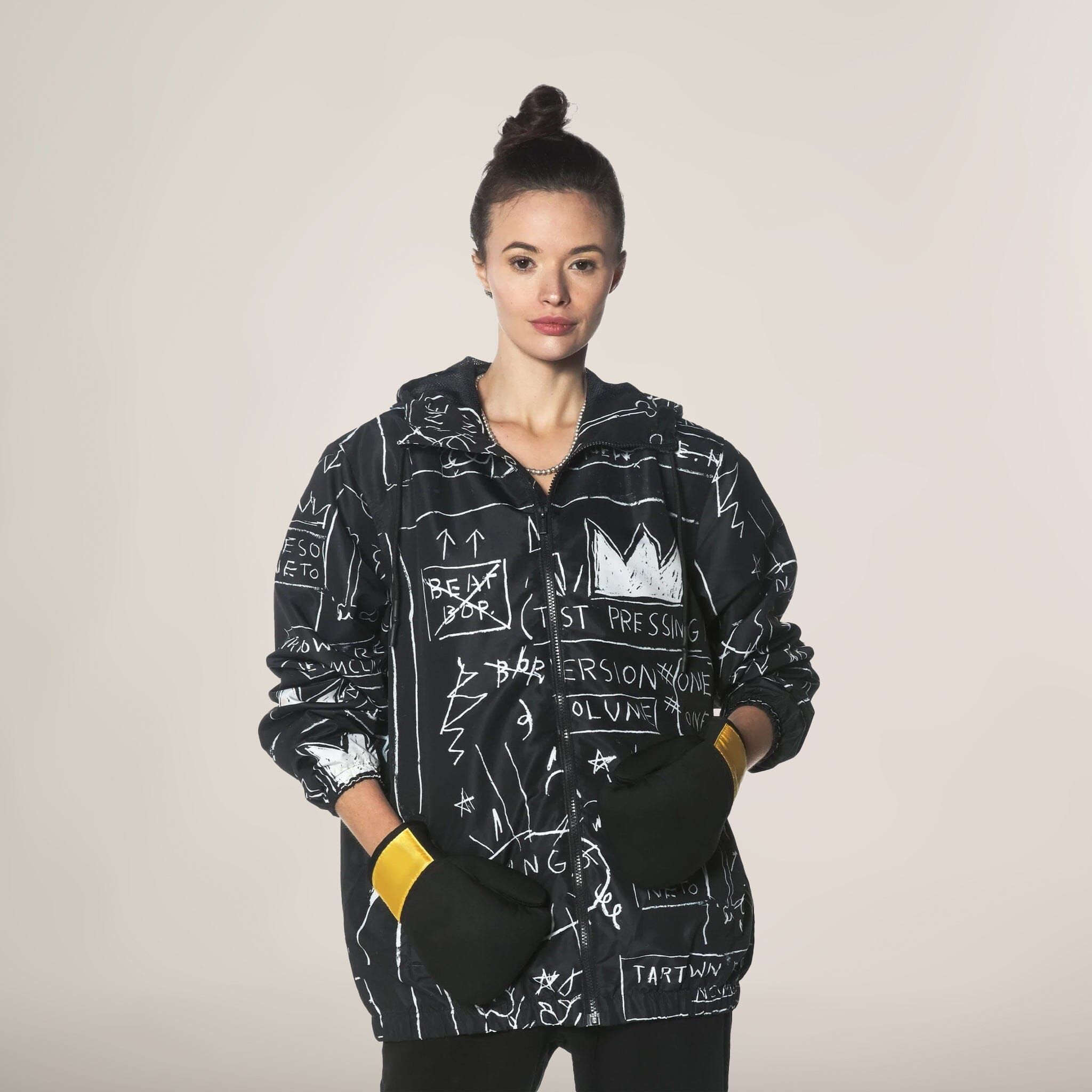 Women's Basquiat X Members Only Windbreaker Oversized Jacket - FINAL SALE sold by Members Only
