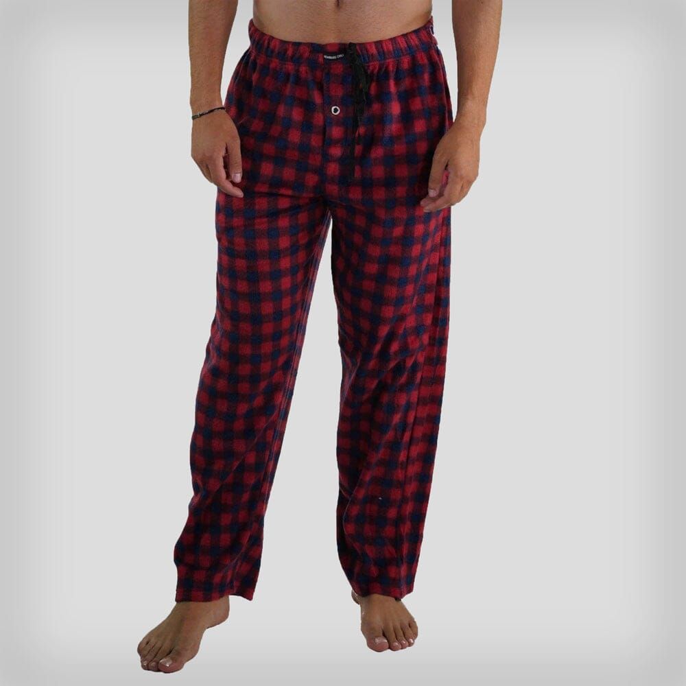 Men's Minky Fleece Sleep Pants - Red Plaid sold by Members Only
