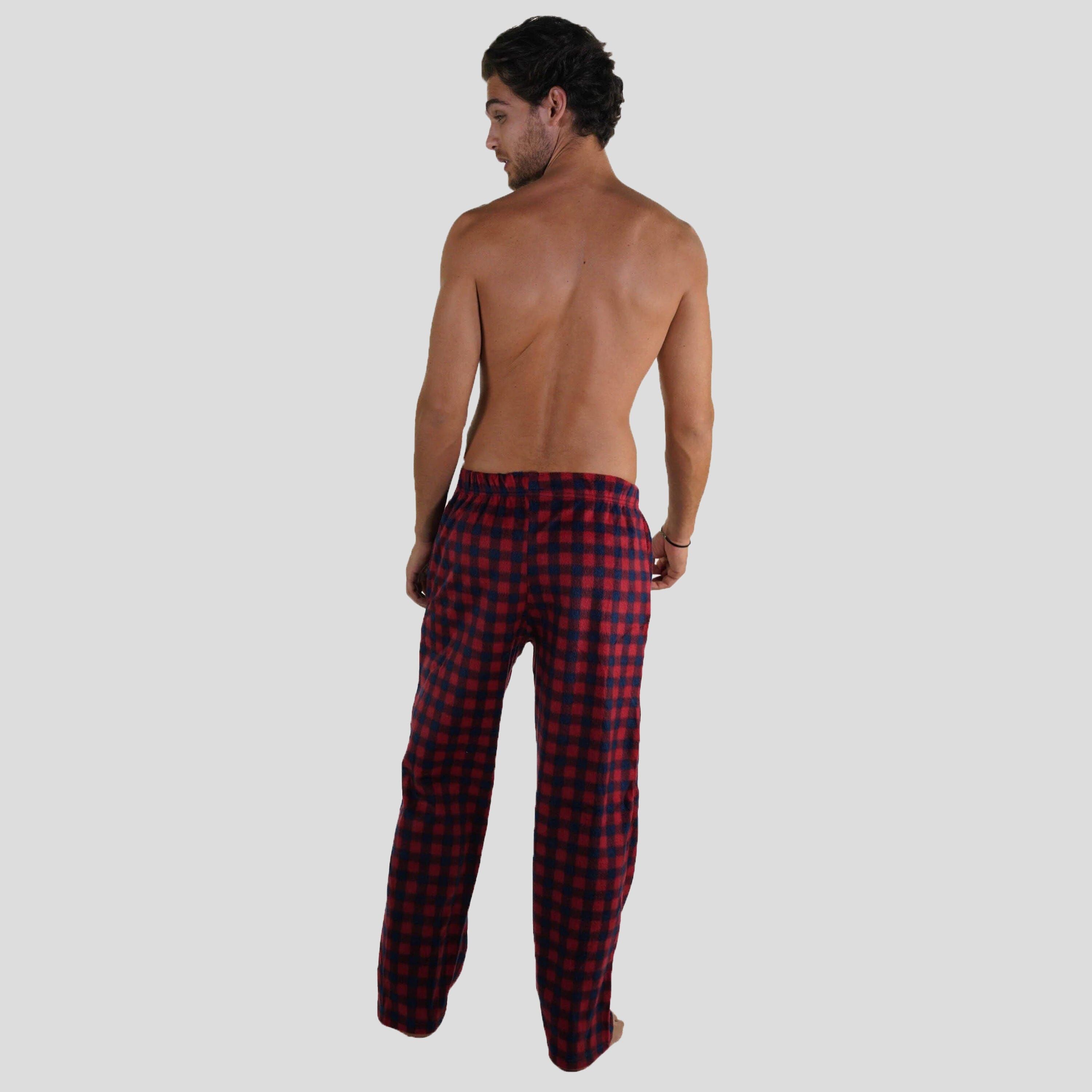 Men's Minky Fleece Sleep Pants - Red Plaid sold by Members Only product image thumbnail 4