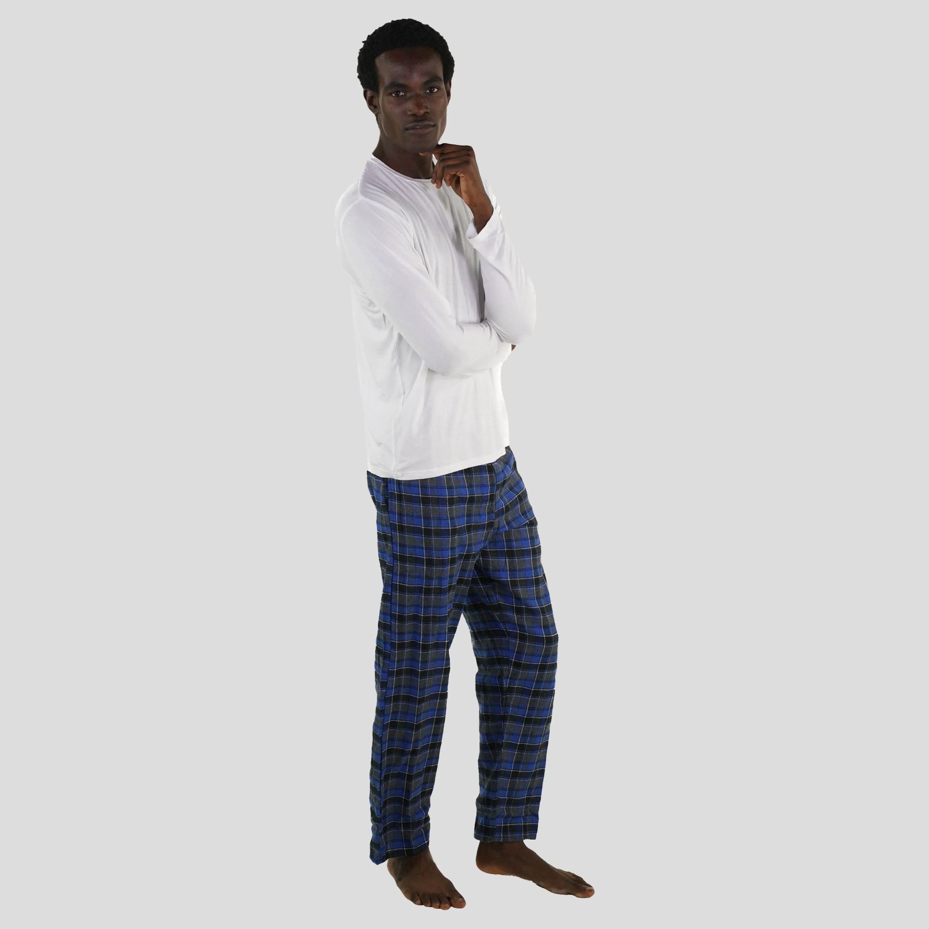 Men's Bamboo Rayon Long Sleeve Knit Sleep Shirt - White - FINAL SALE sold by Members Only product image thumbnail 4