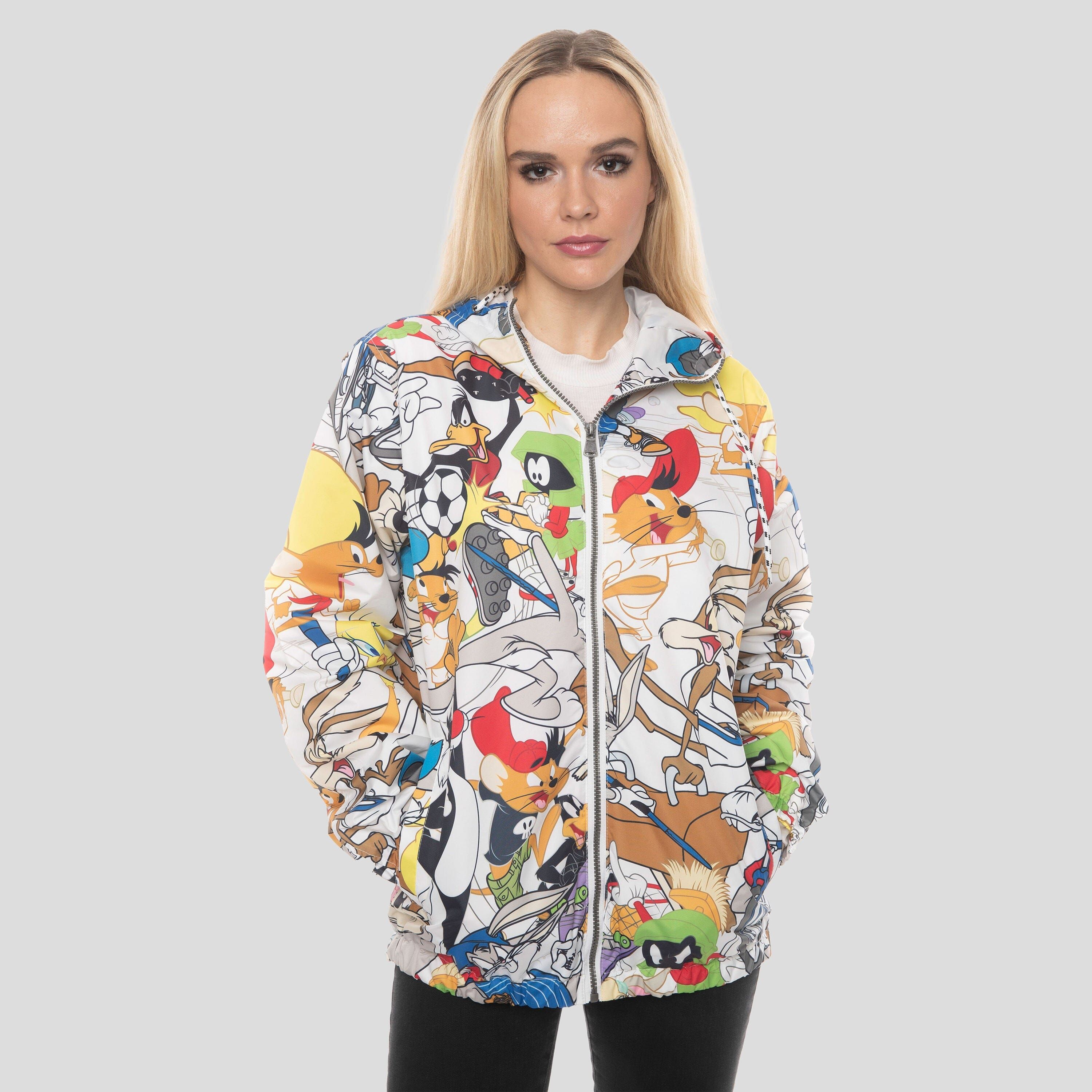 Women's Looney Tunes Collab Print Windbreaker Oversized Jacket - FINAL SALE sold by Members Only product image thumbnail 5
