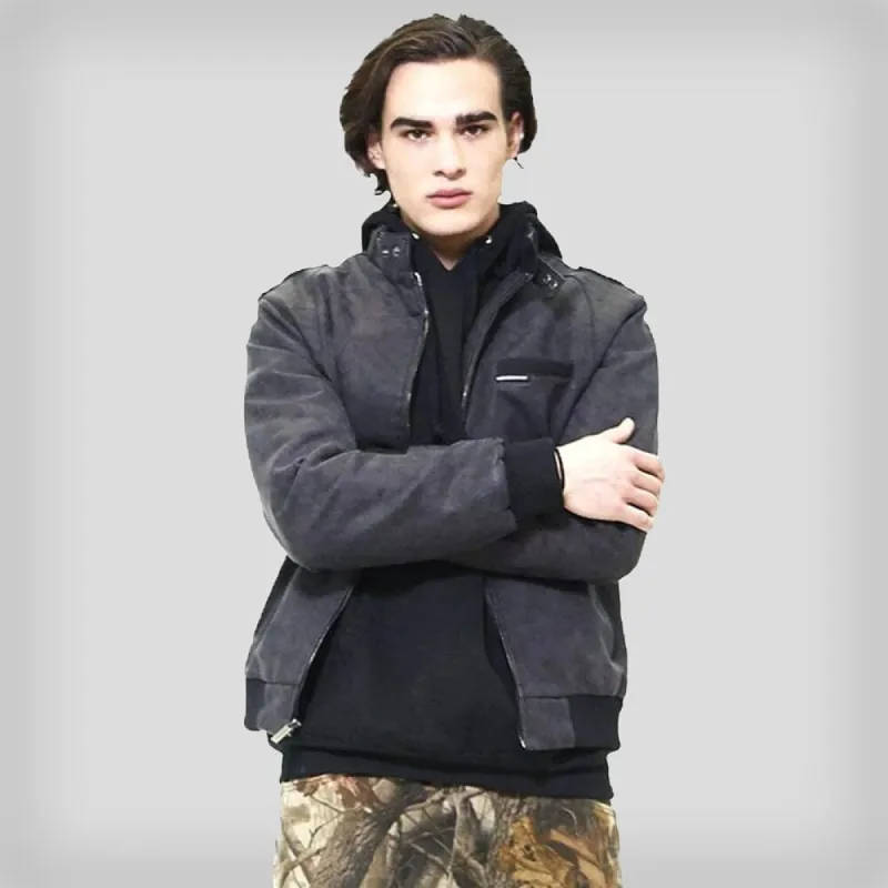 Men's Faux Suede Iconic Racer Jacket - FINAL SALE sold by Members Only