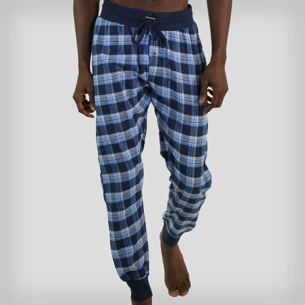 Men's Flannel Jogger Lounge Pants - LT Blue - FINAL SALE sold by Members Only