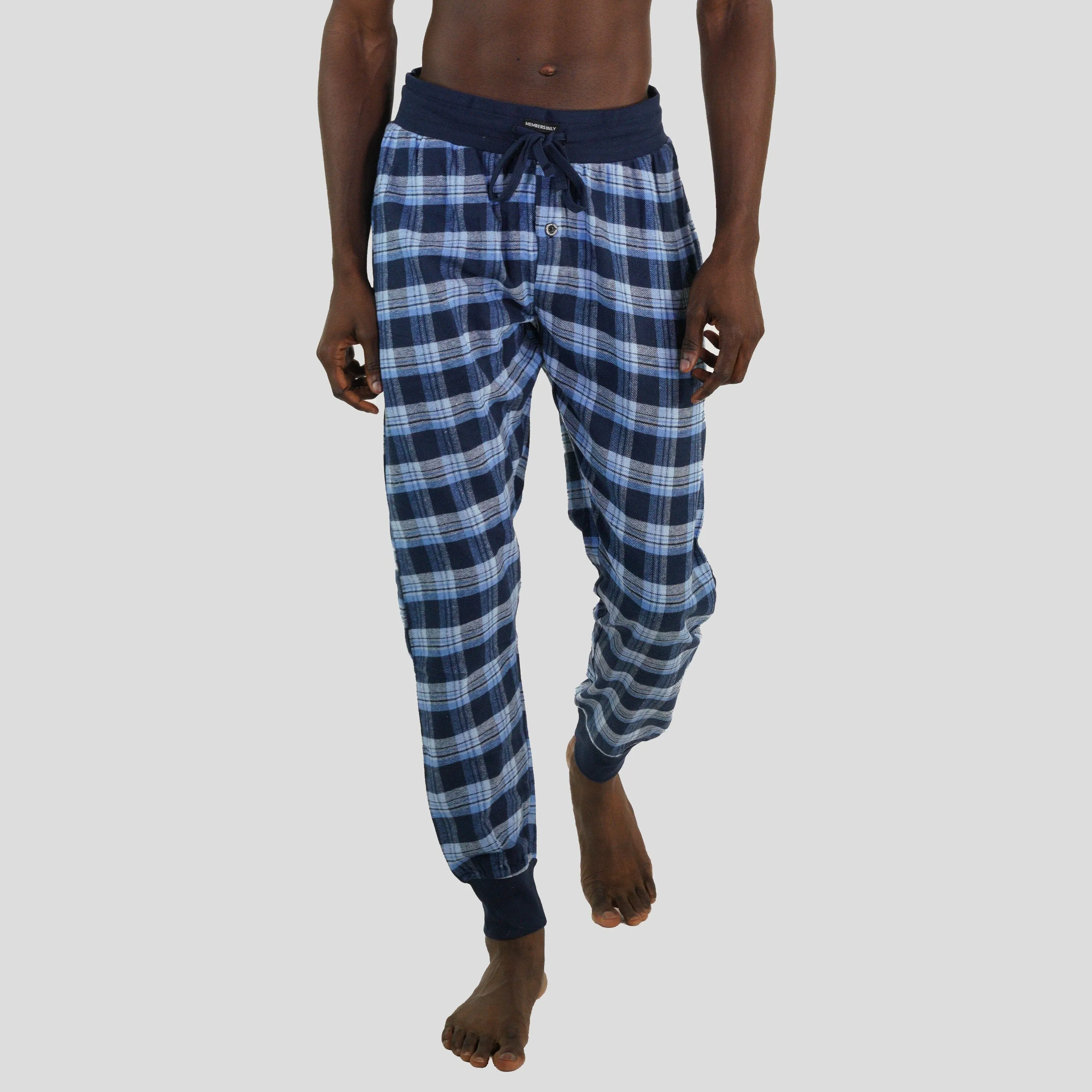 Men's Flannel Jogger Lounge Pants - LT Blue - FINAL SALE sold by Members Only product image thumbnail 4