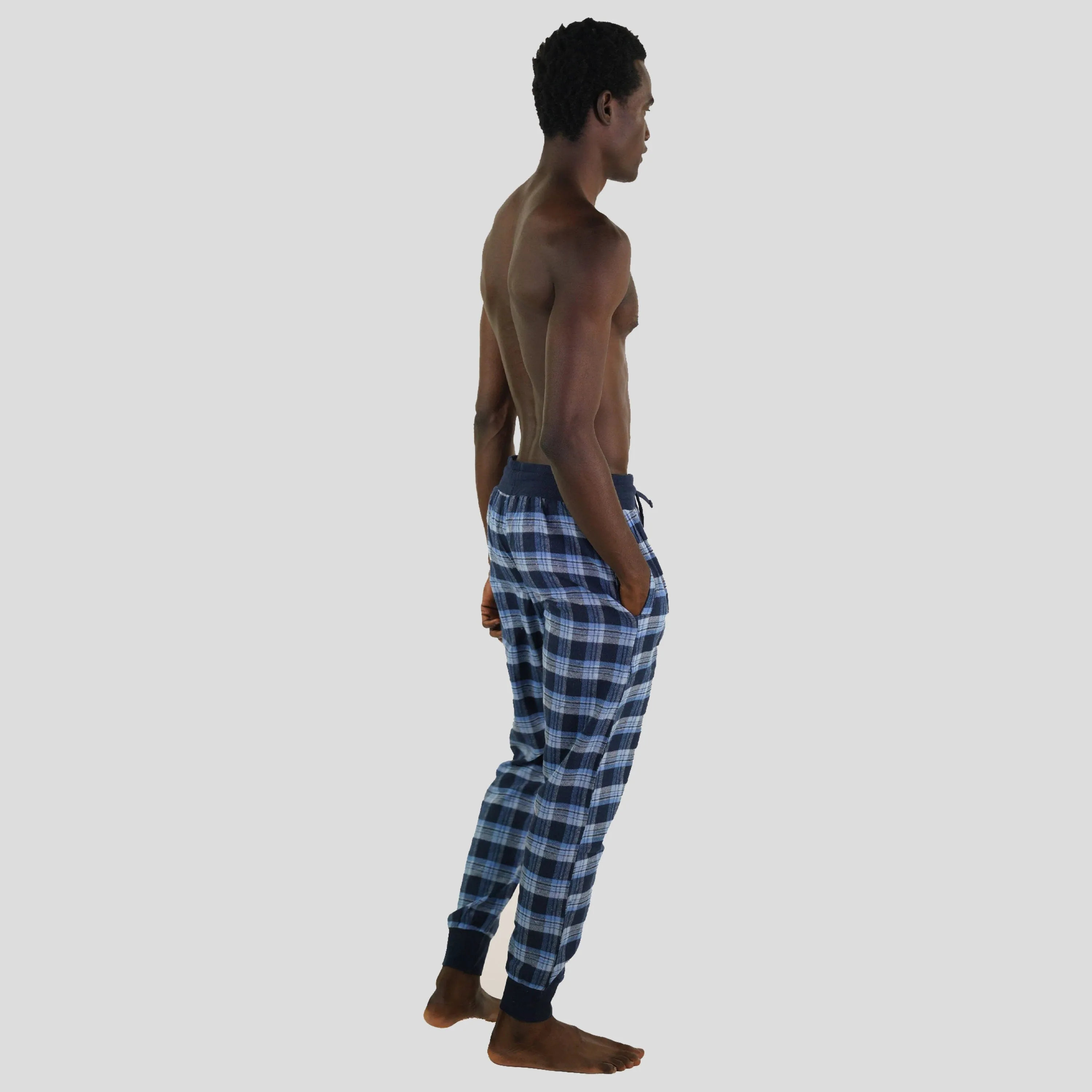 Men's Flannel Jogger Lounge Pants - LT Blue - FINAL SALE sold by Members Only product image thumbnail 5