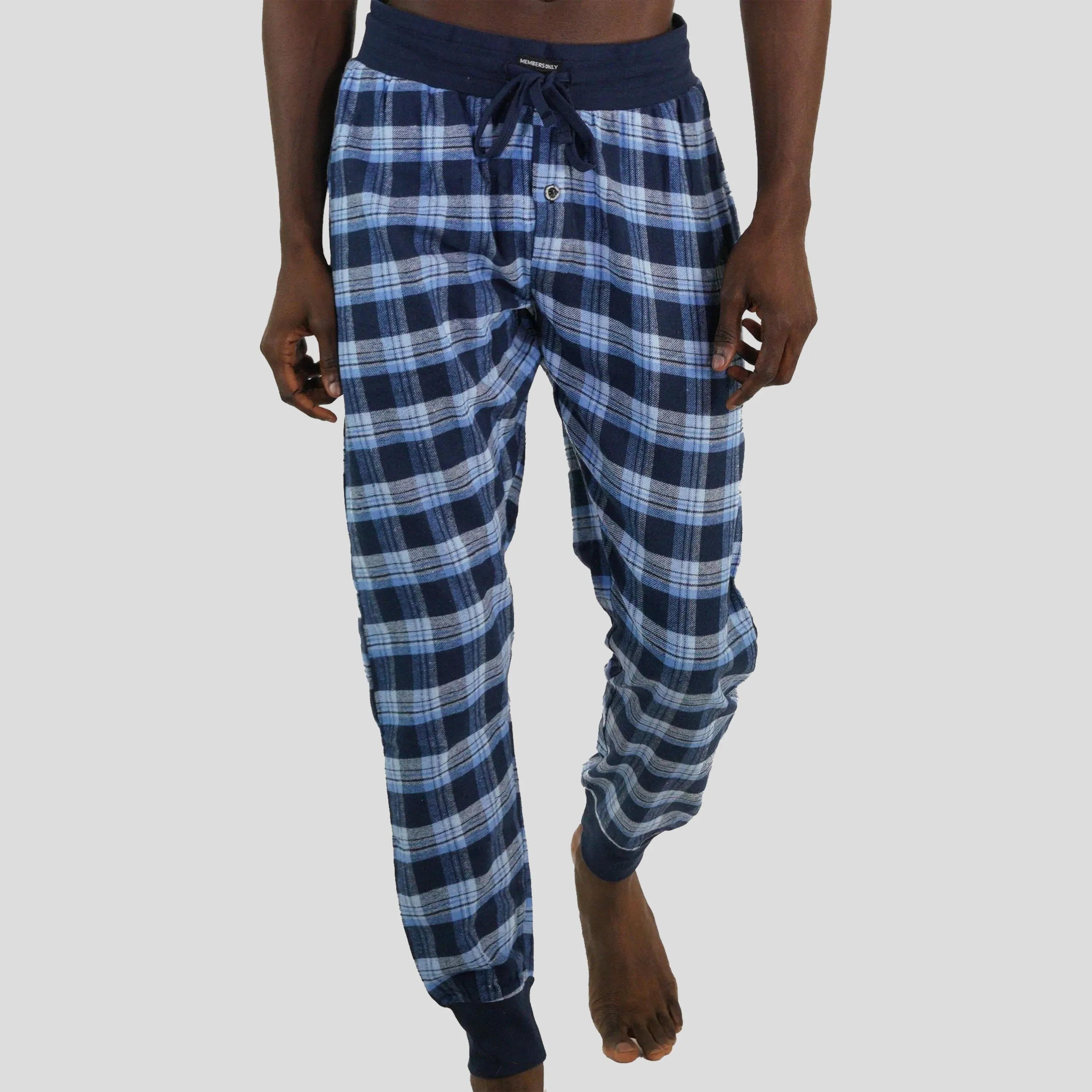 Men's Flannel Jogger Lounge Pants - LT Blue - FINAL SALE sold by Members Only product image thumbnail 2