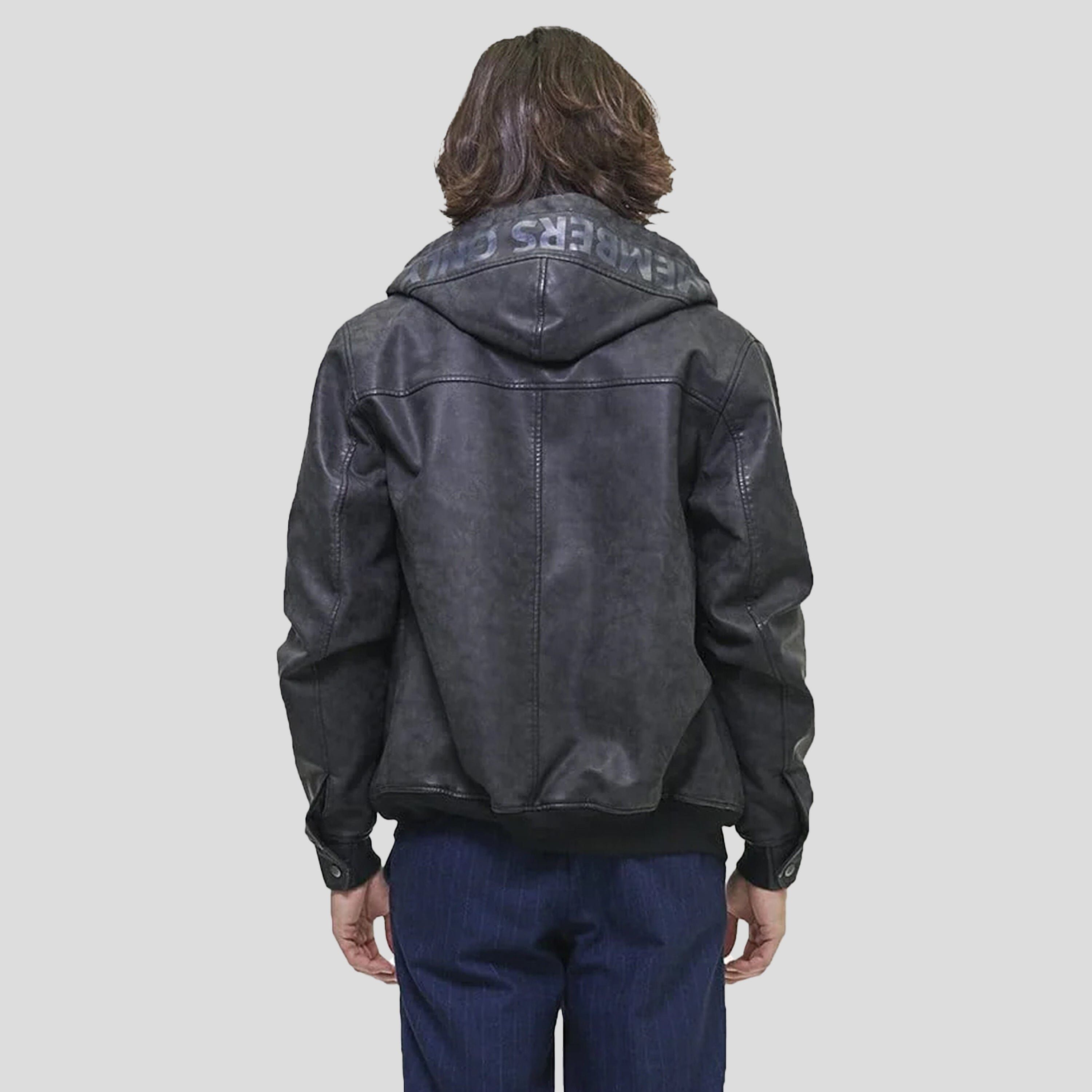 Men's Faux Suede Hoodie Bomber Jacket - FINAL SALE sold by Members Only product image thumbnail 5