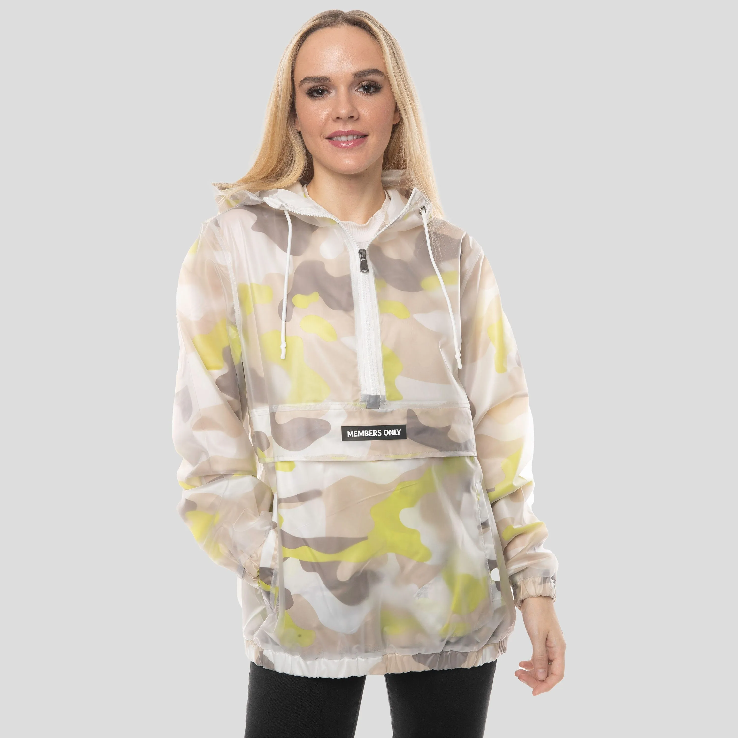 Women's Translucent Camo Print Popover Oversized Jacket - FINAL SALE sold by Members Only product image thumbnail 2