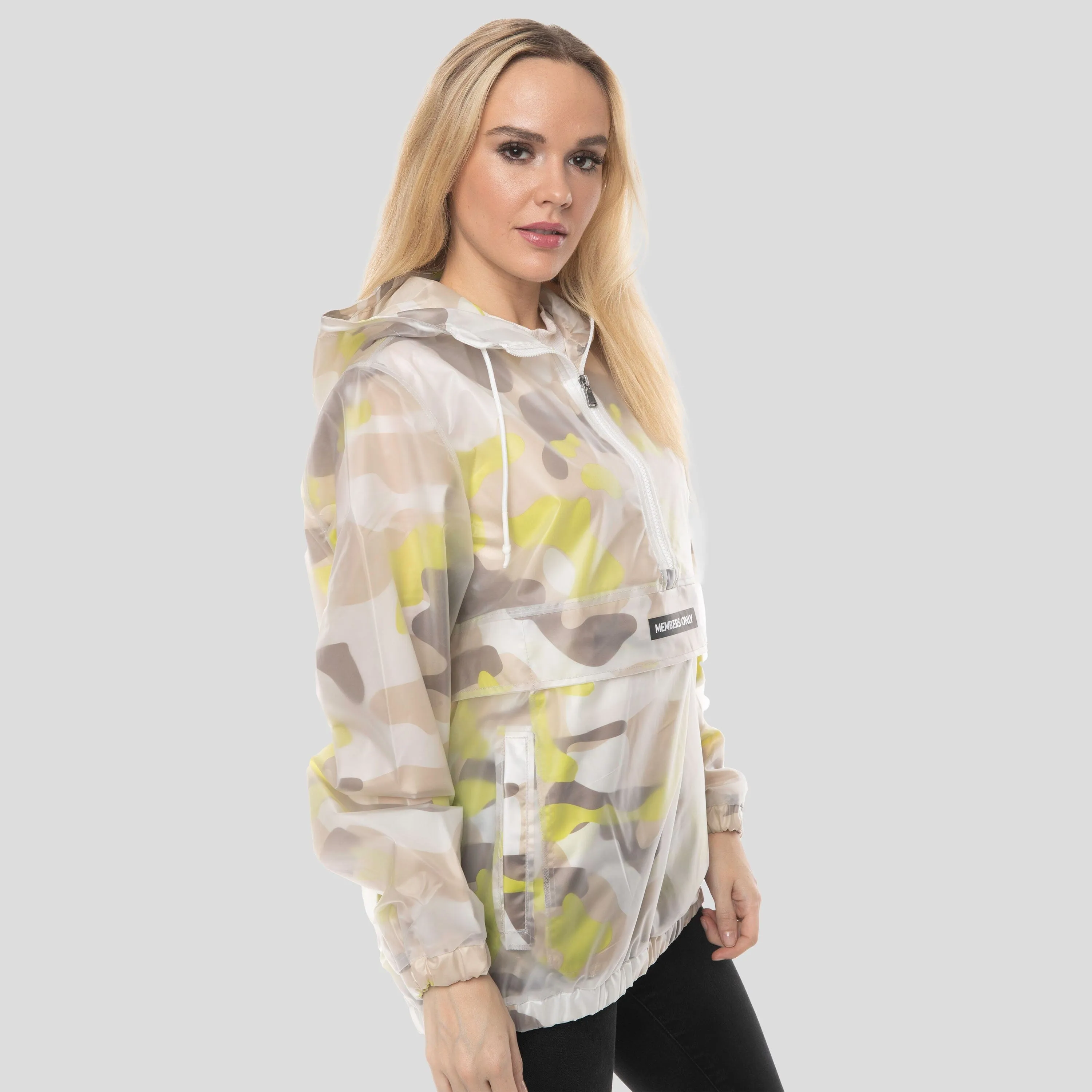 Women's Translucent Camo Print Popover Oversized Jacket - FINAL SALE sold by Members Only product image thumbnail 3