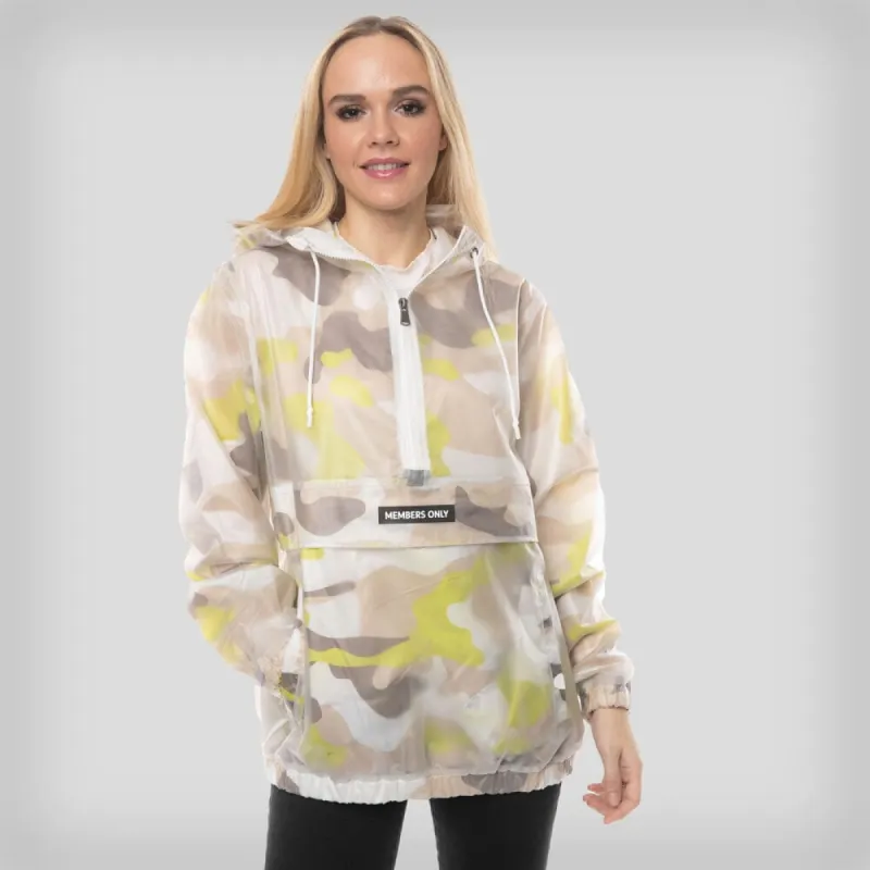 Women's Translucent Camo Print Popover Oversized Jacket - FINAL SALE sold by Members Only