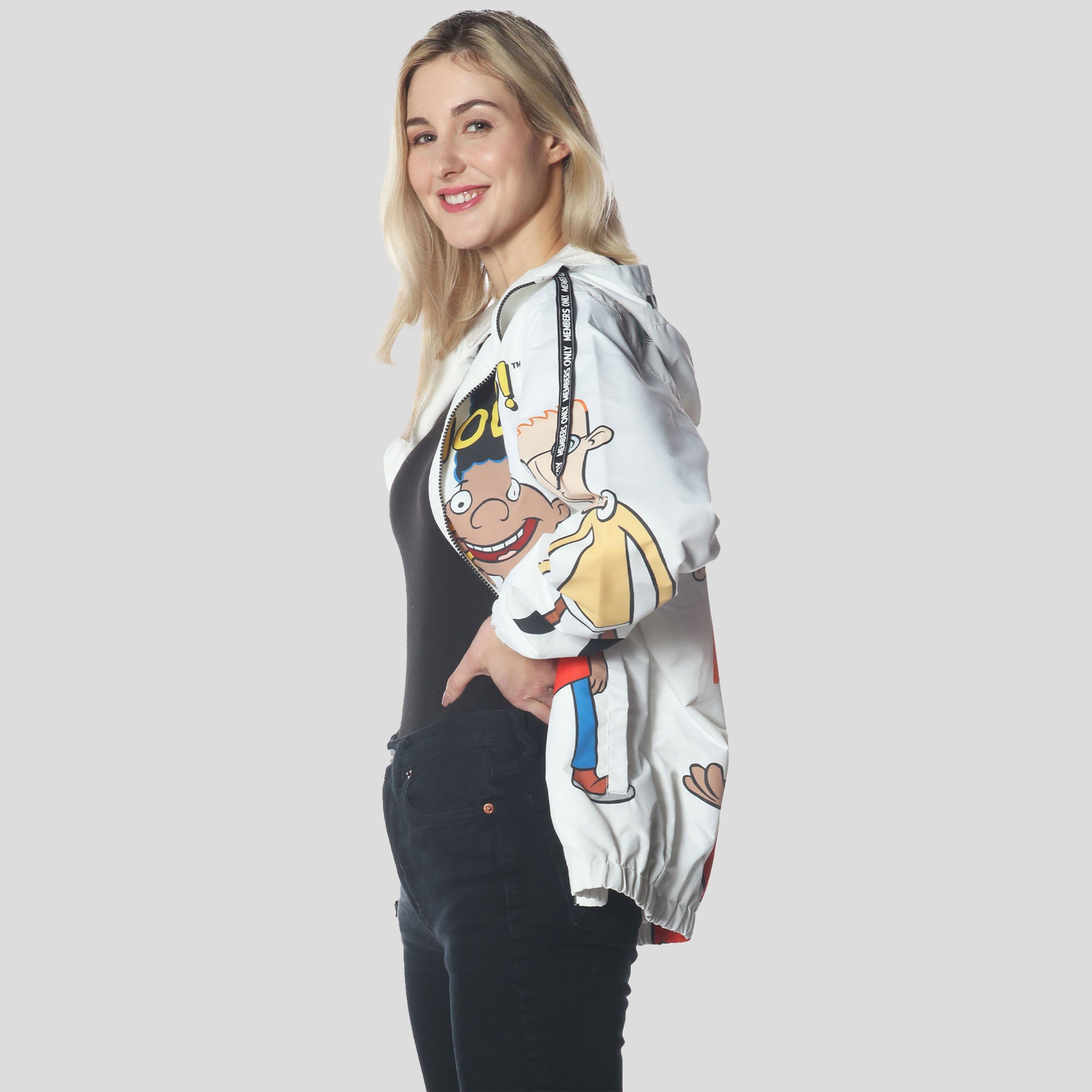 Women's Hey Arnold Windbreaker Oversized Jacket - FINAL SALE sold by Members Only product image thumbnail 4