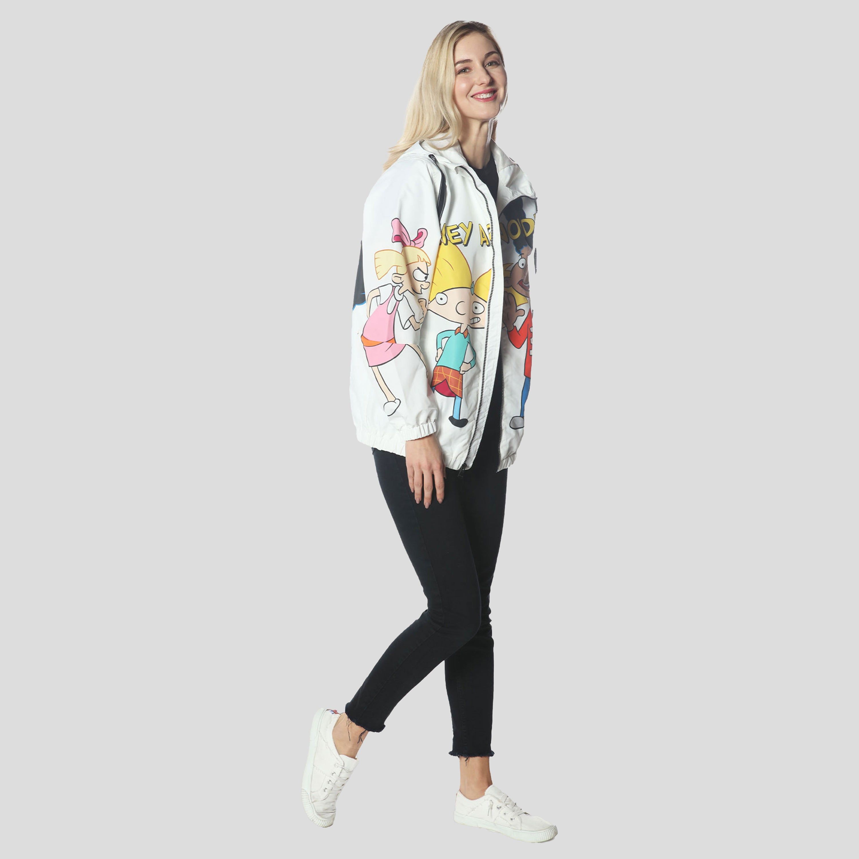 Women's Hey Arnold Windbreaker Oversized Jacket - FINAL SALE sold by Members Only product image thumbnail 3