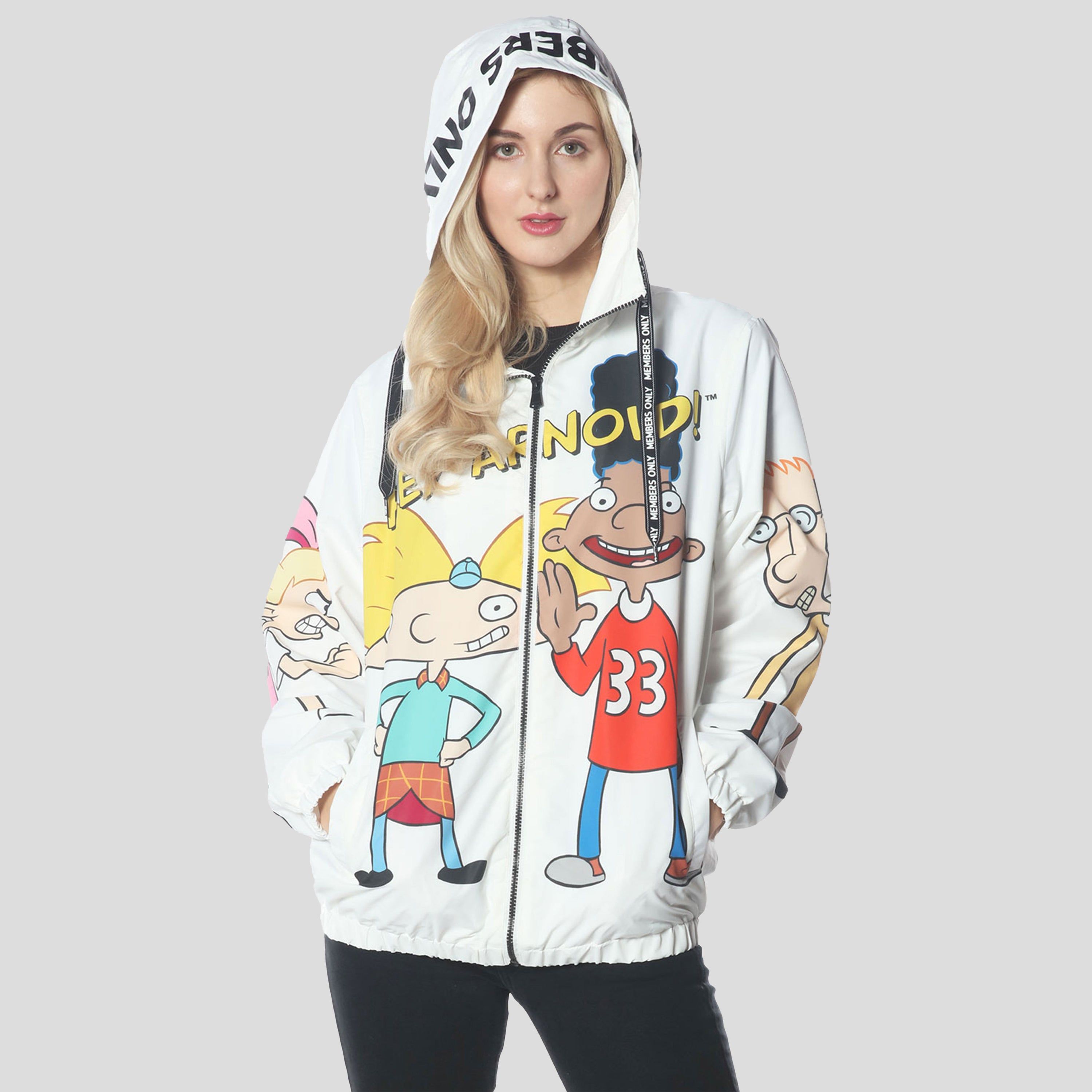Women's Hey Arnold Windbreaker Oversized Jacket - FINAL SALE sold by Members Only product image thumbnail 2