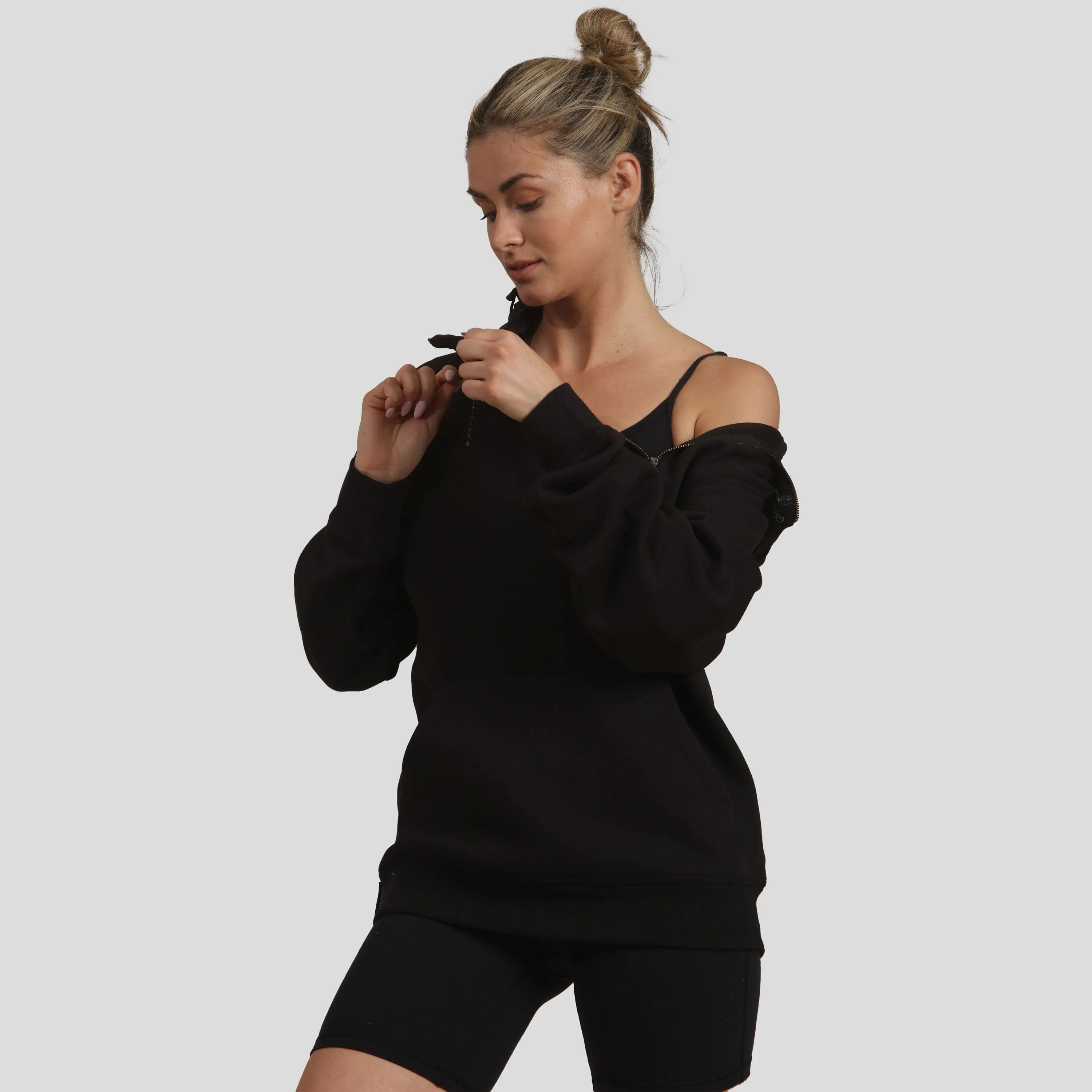 Women's Taylor Double Zipper Pullover Oversized Hoodie sold by Members Only product image thumbnail 2