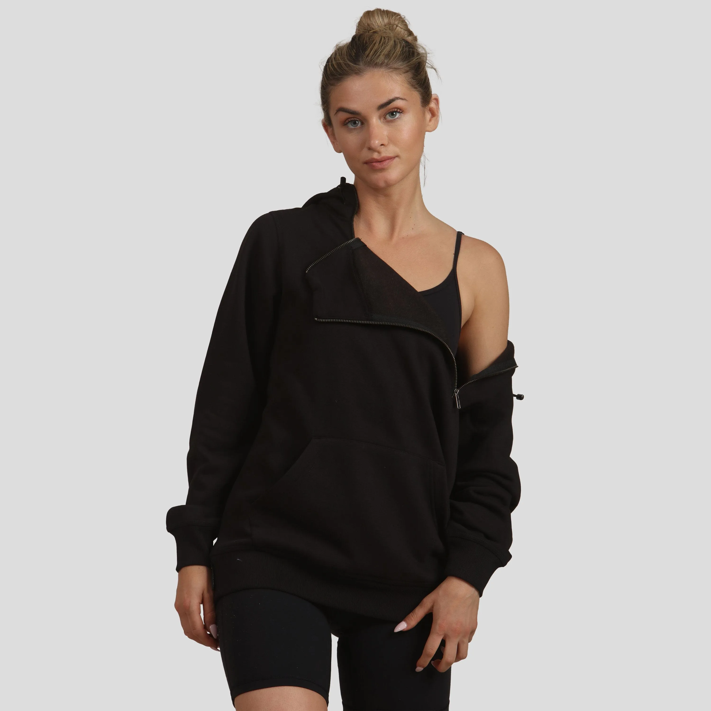 Women's Taylor Double Zipper Pullover Oversized Hoodie sold by Members Only