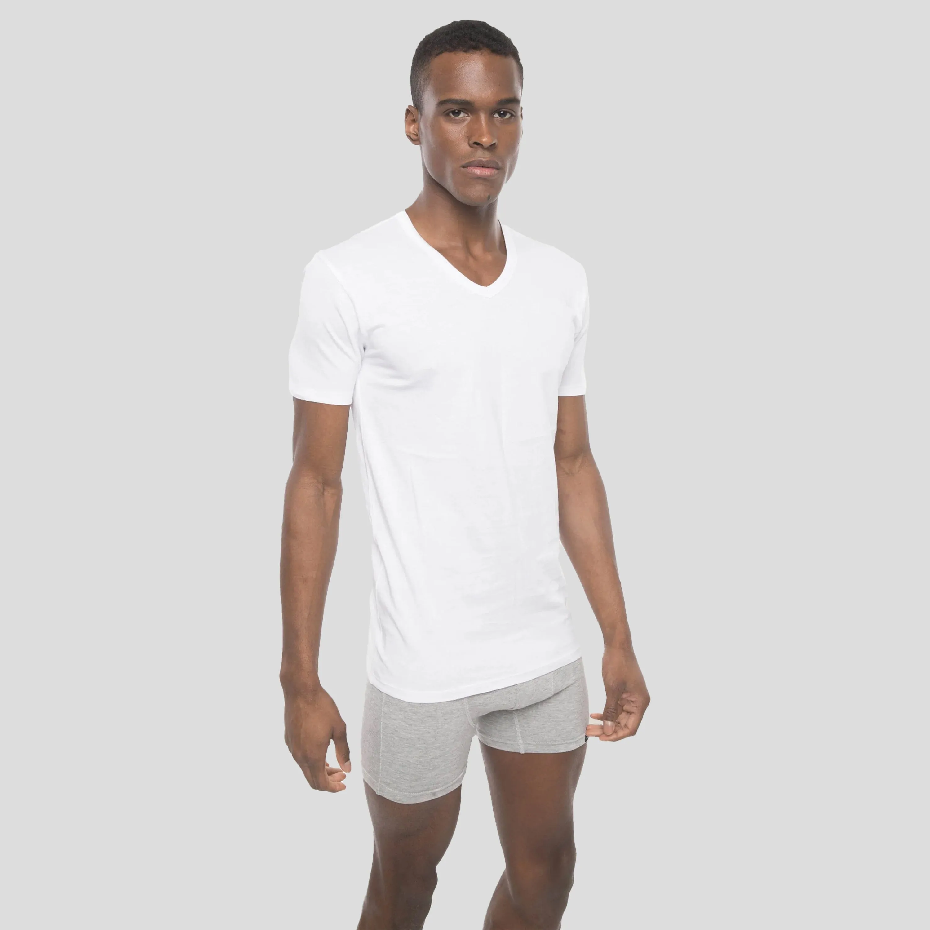 Men's 3PK Cotton V-Neck T-Shirt - White - FINAL SALE sold by Members Only product image thumbnail 3