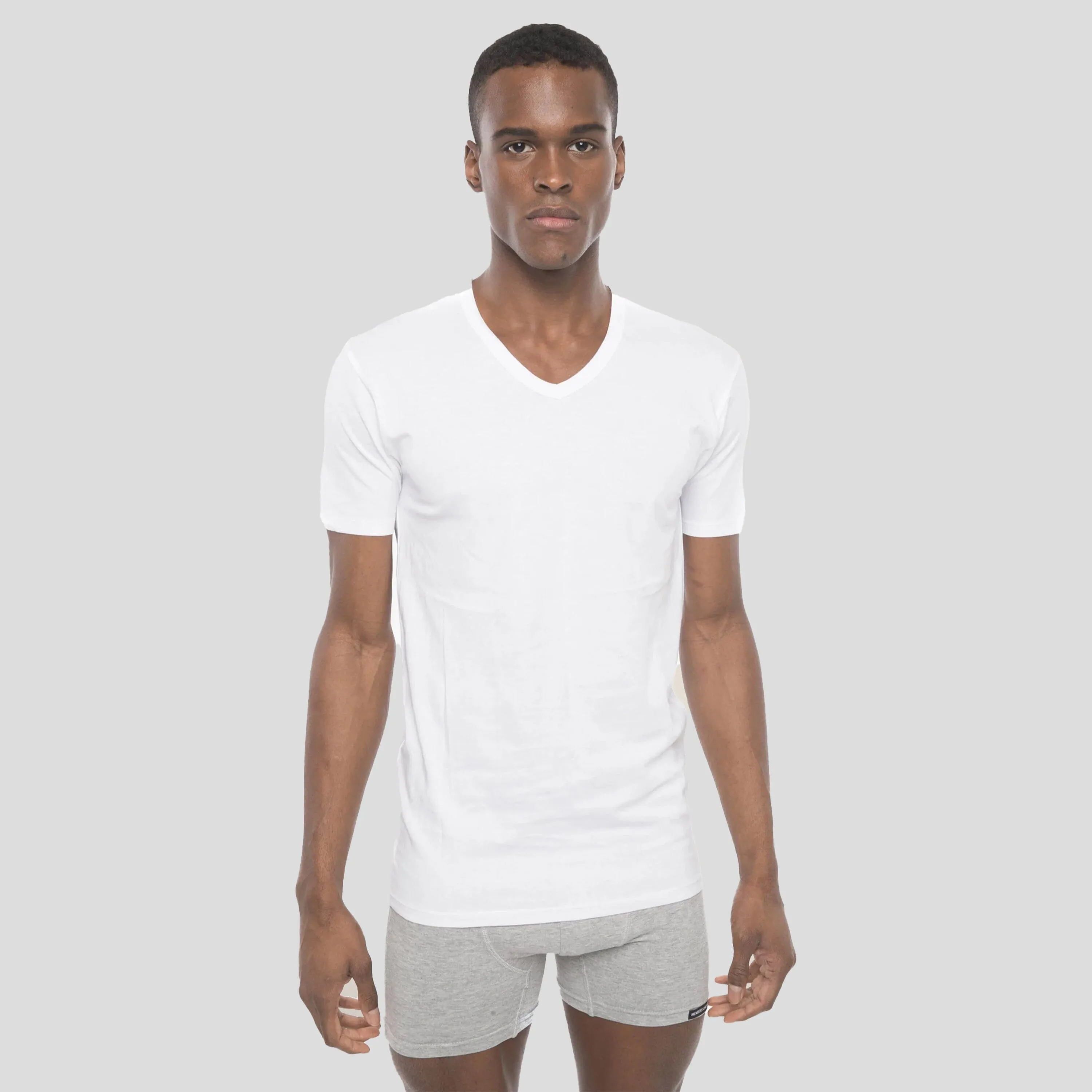 Men's 3PK Cotton V-Neck T-Shirt - White - FINAL SALE sold by Members Only product image thumbnail 2