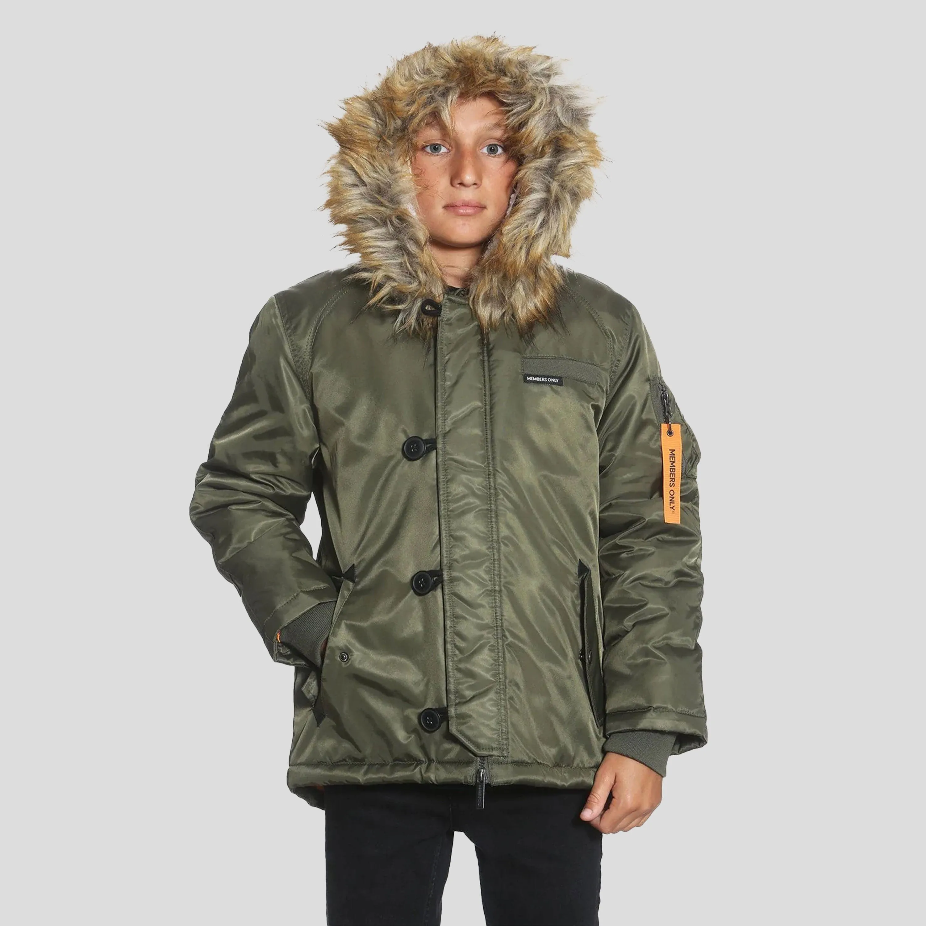 Boy's Flight Satin Fish Tail Bomber Jacket - FINAL SALE sold by Members Only product image thumbnail 3