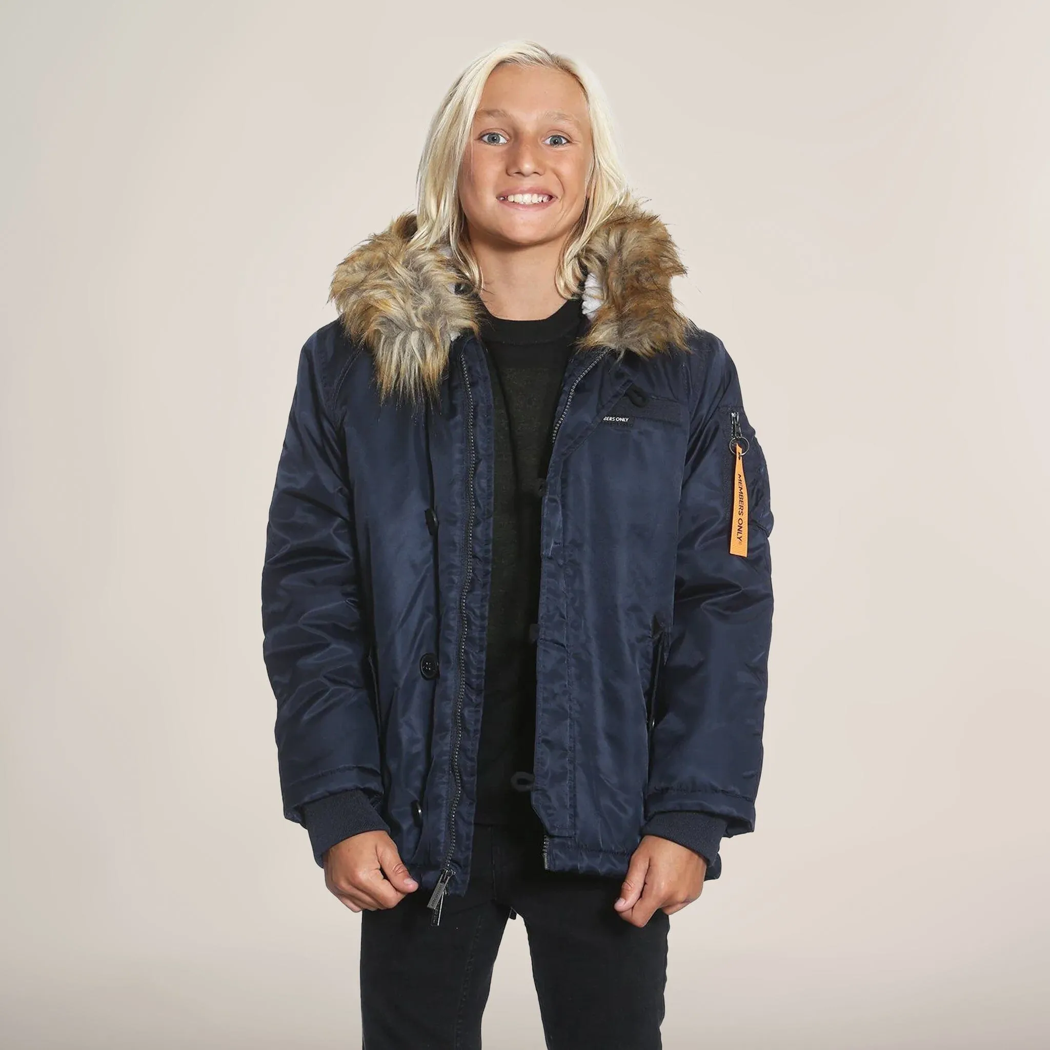 Boy's Flight Satin Fish Tail Bomber Jacket - FINAL SALE sold by Members Only product image thumbnail 5