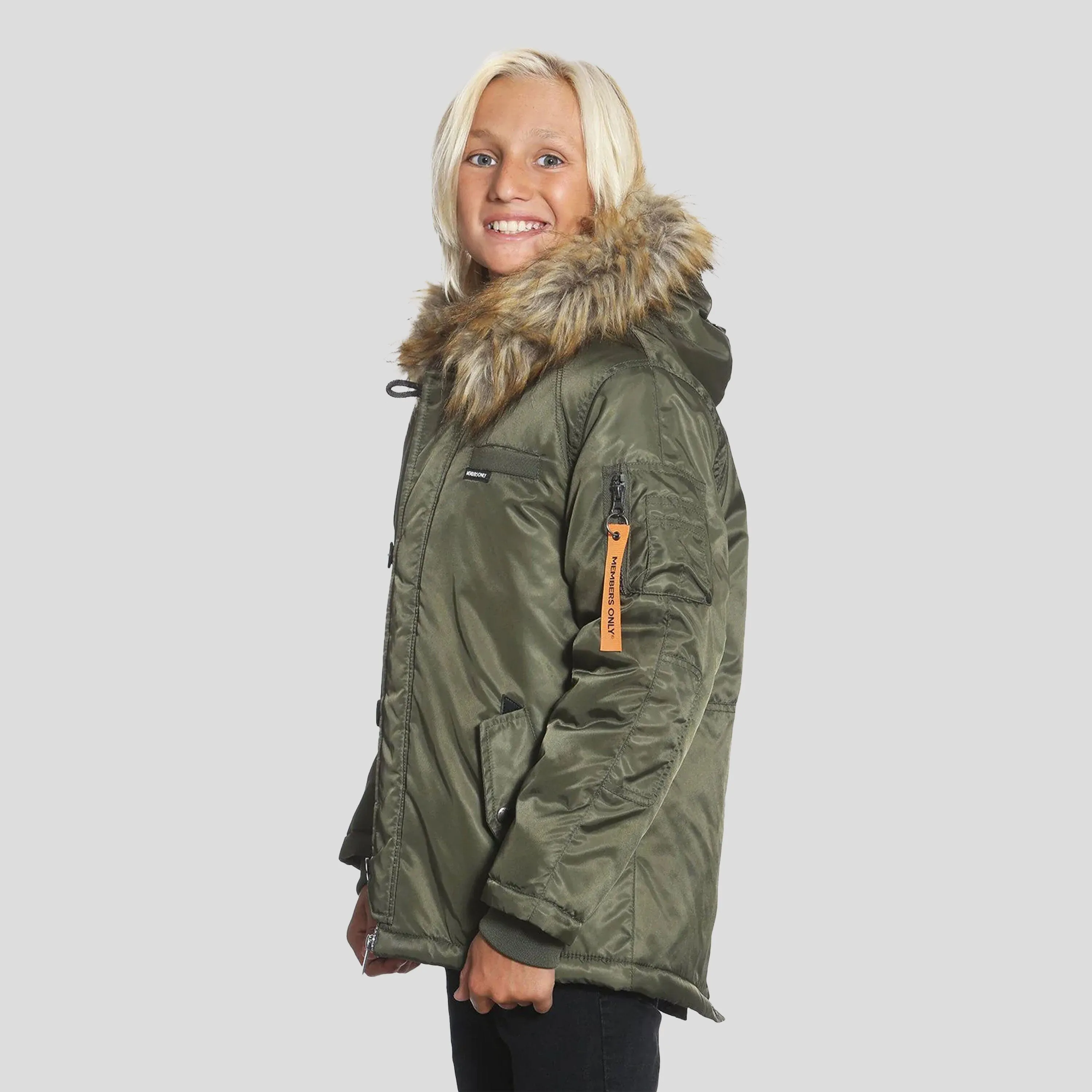 Boy's Flight Satin Fish Tail Bomber Jacket - FINAL SALE sold by Members Only product image thumbnail 4