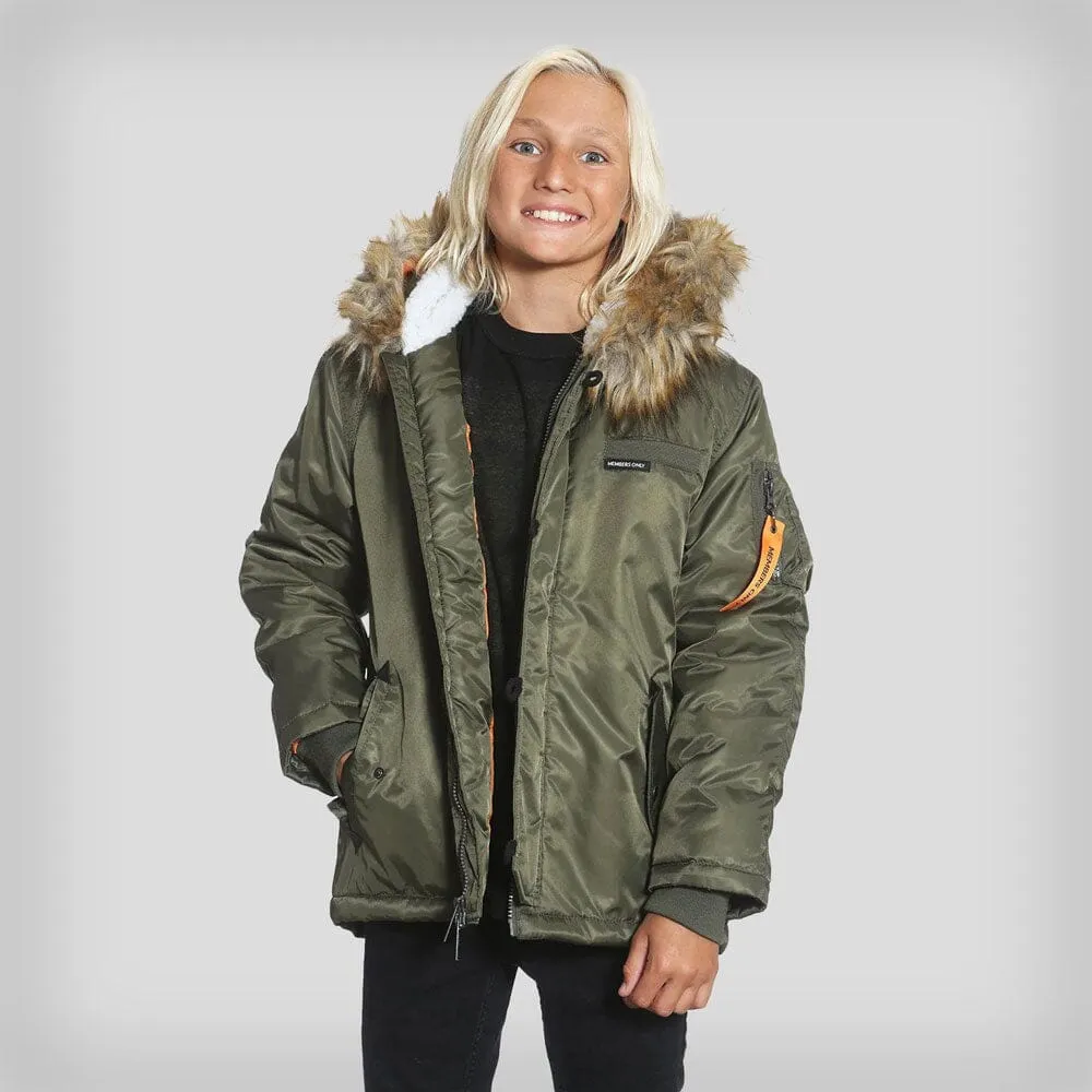 Boy's Flight Satin Fish Tail Bomber Jacket - FINAL SALE sold by Members Only