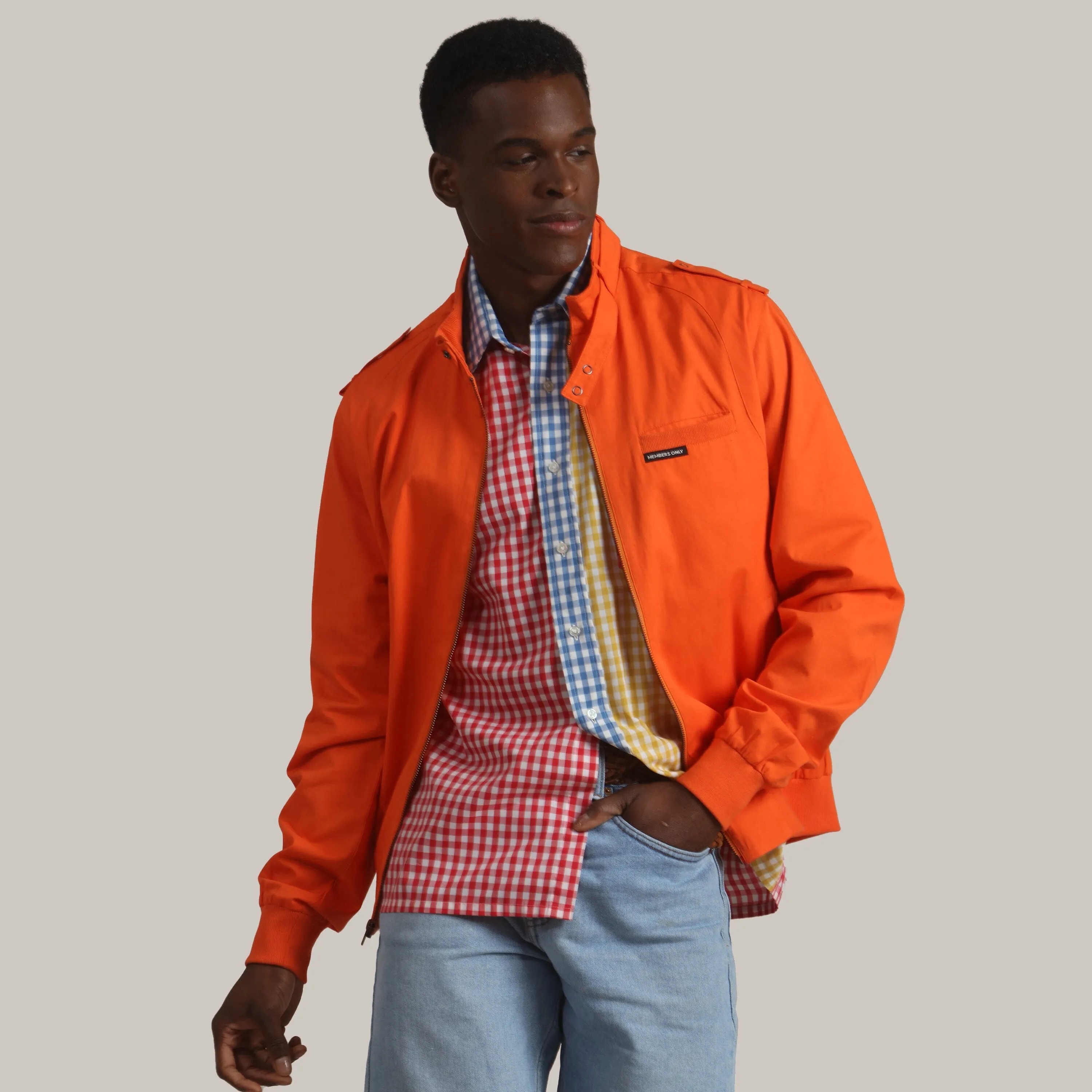 Men's Big & Tall Classic Iconic Racer Jacket sold by Members Only product image thumbnail 5