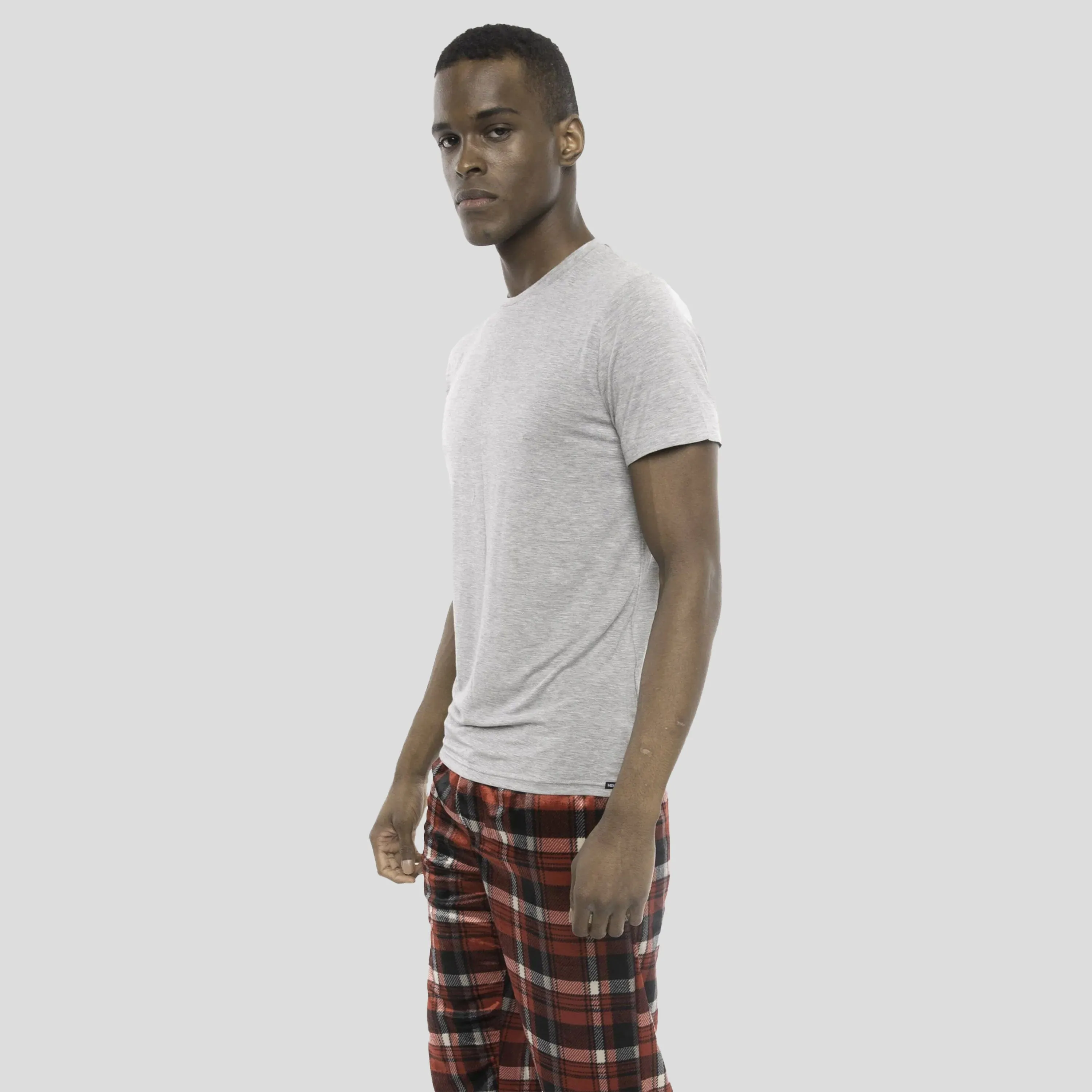 Men's Short Sleeve Bamboo Rayon Sleep Shirt - Grey - FINAL SALE sold by Members Only product image thumbnail 4