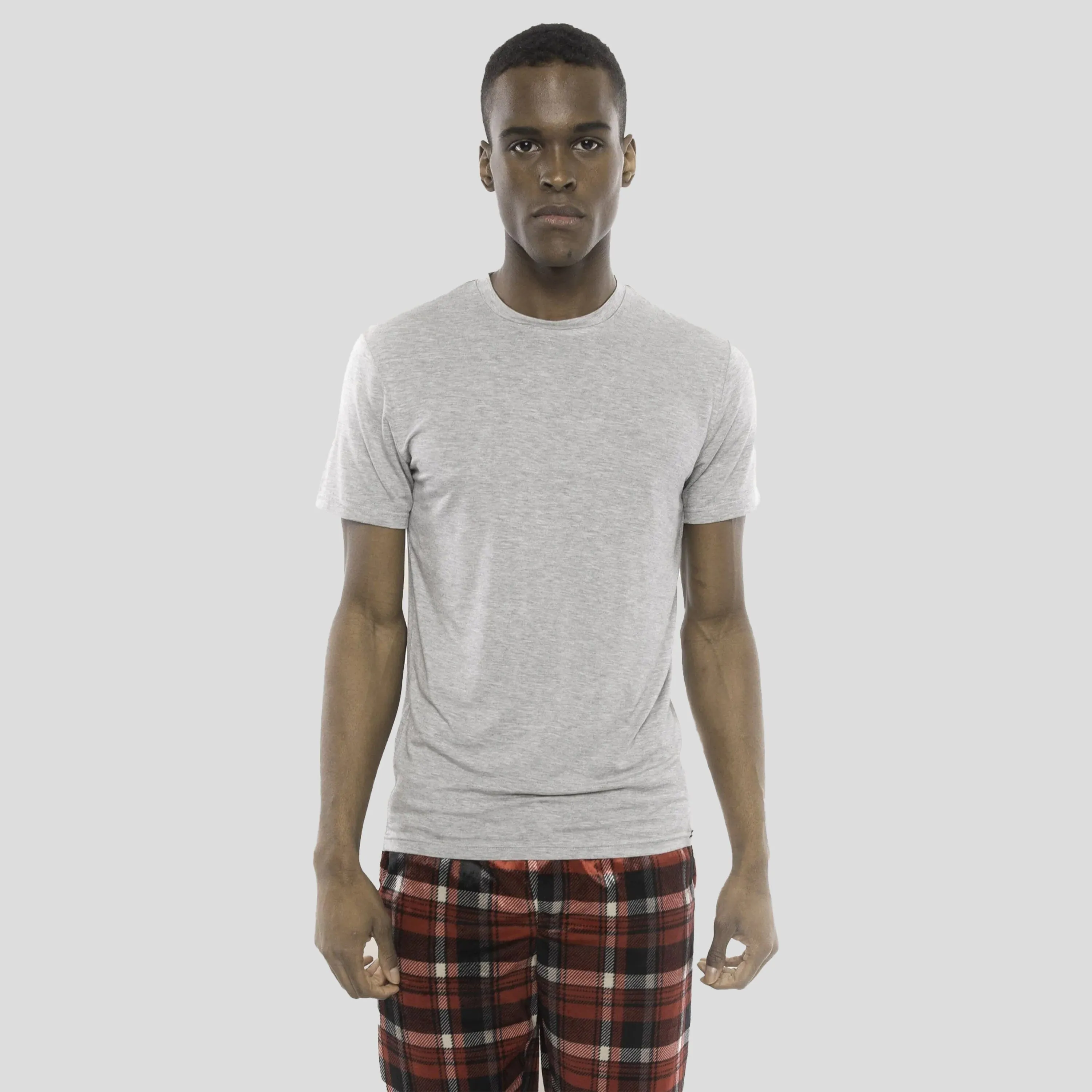 Men's Short Sleeve Bamboo Rayon Sleep Shirt - Grey - FINAL SALE sold by Members Only product image thumbnail 2