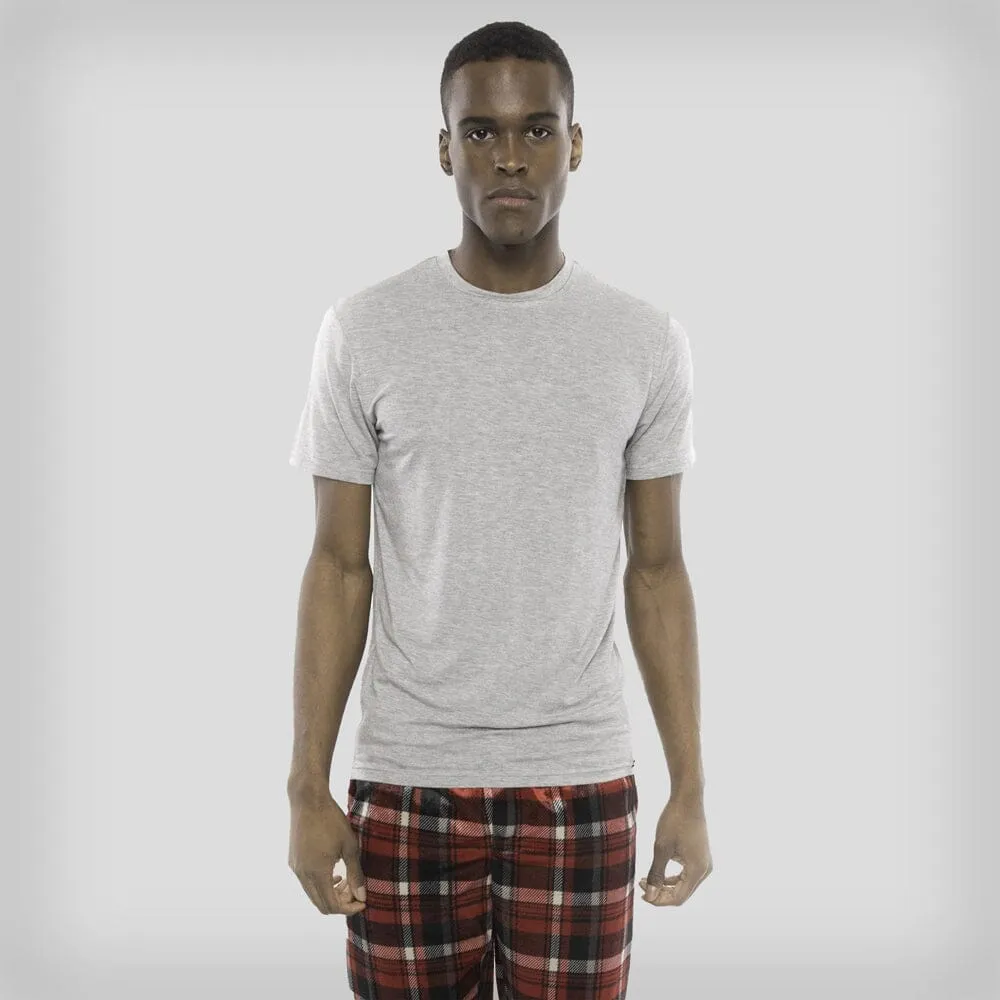 Men's Short Sleeve Bamboo Rayon Sleep Shirt - Grey - FINAL SALE sold by Members Only