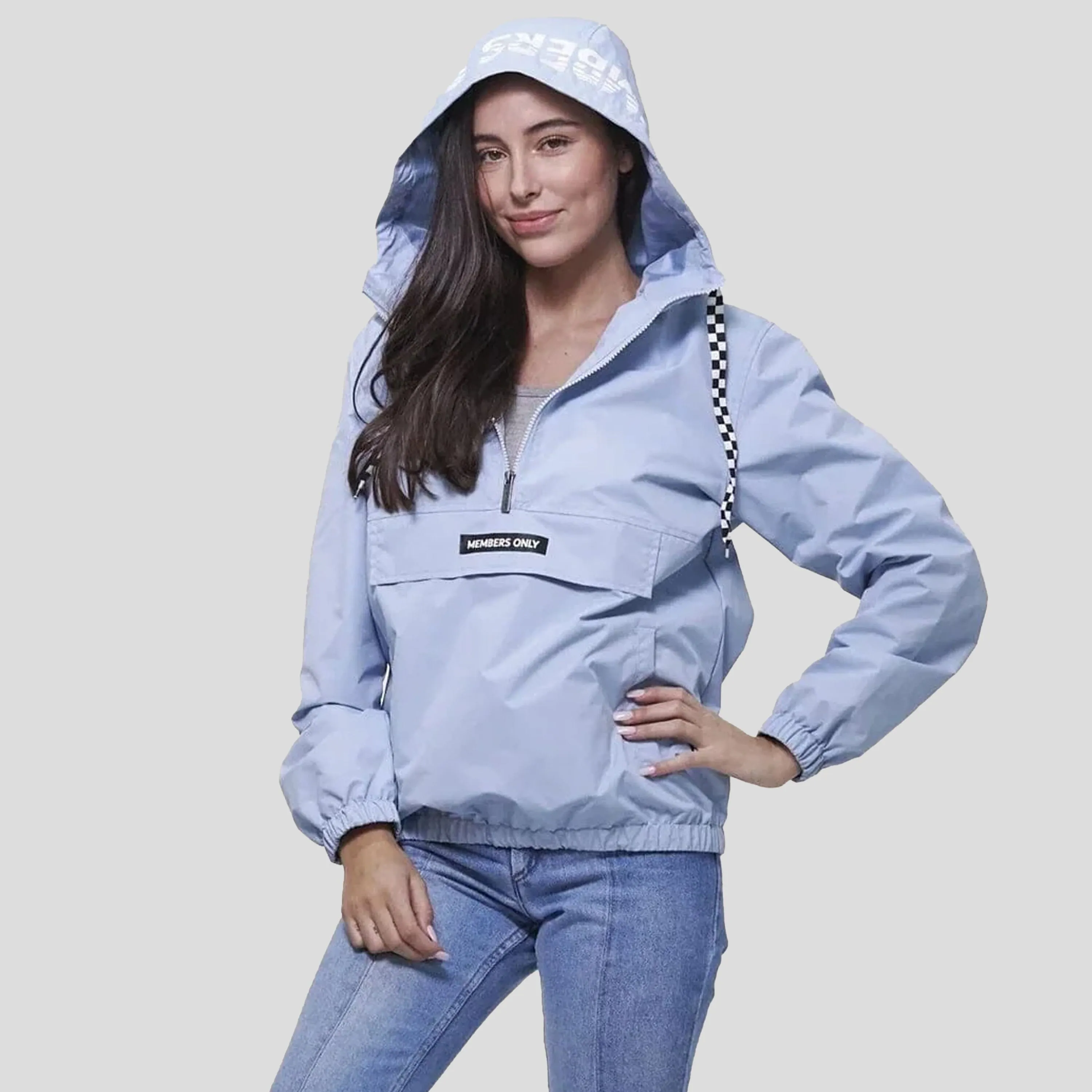 Women's Poly Taslon Pullover Jacket with hood - FINAL SALE sold by Members Only product image thumbnail 4