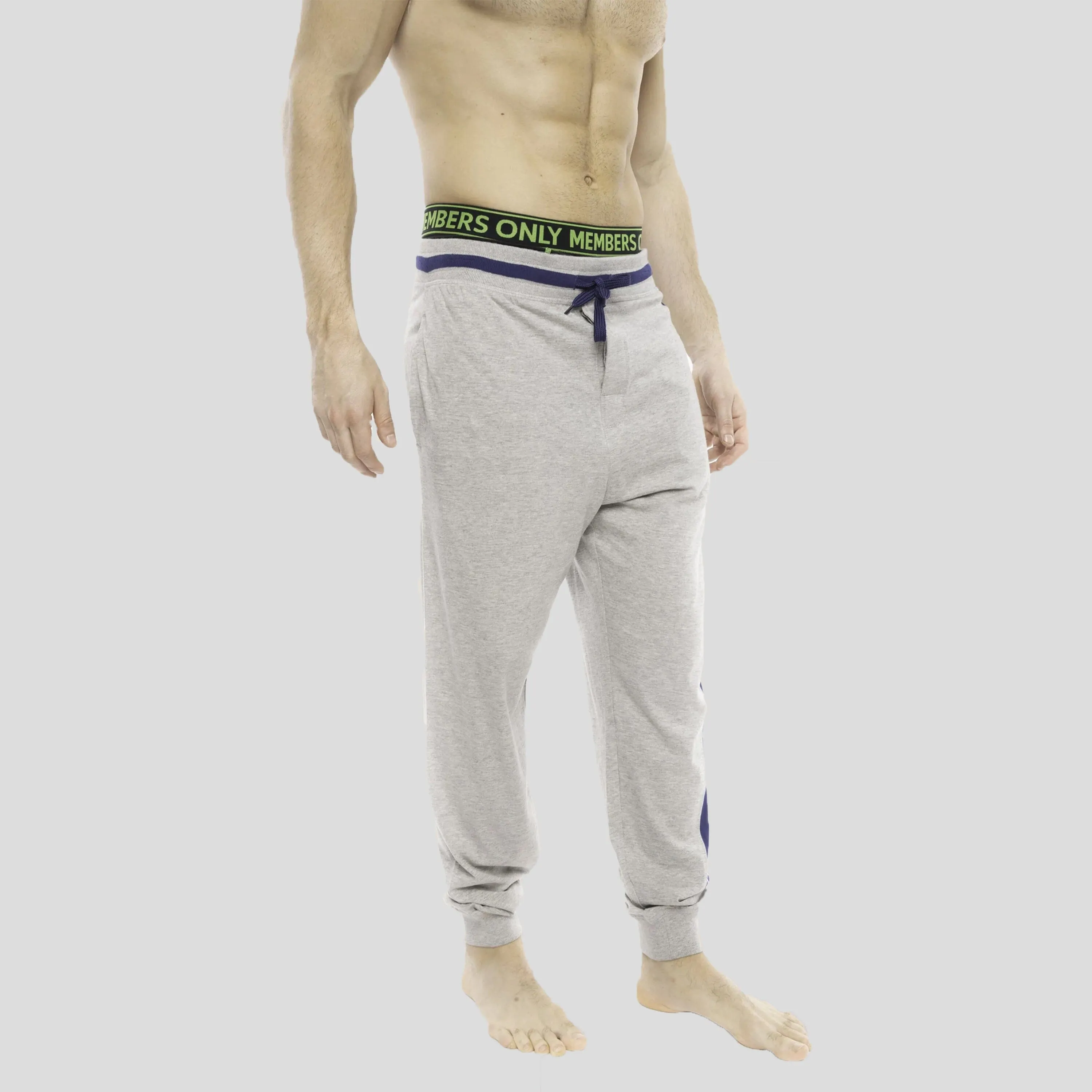 Men's Logo Leg Jersey Sleep Jogger - Grey - FINAL SALE sold by Members Only product image thumbnail 3