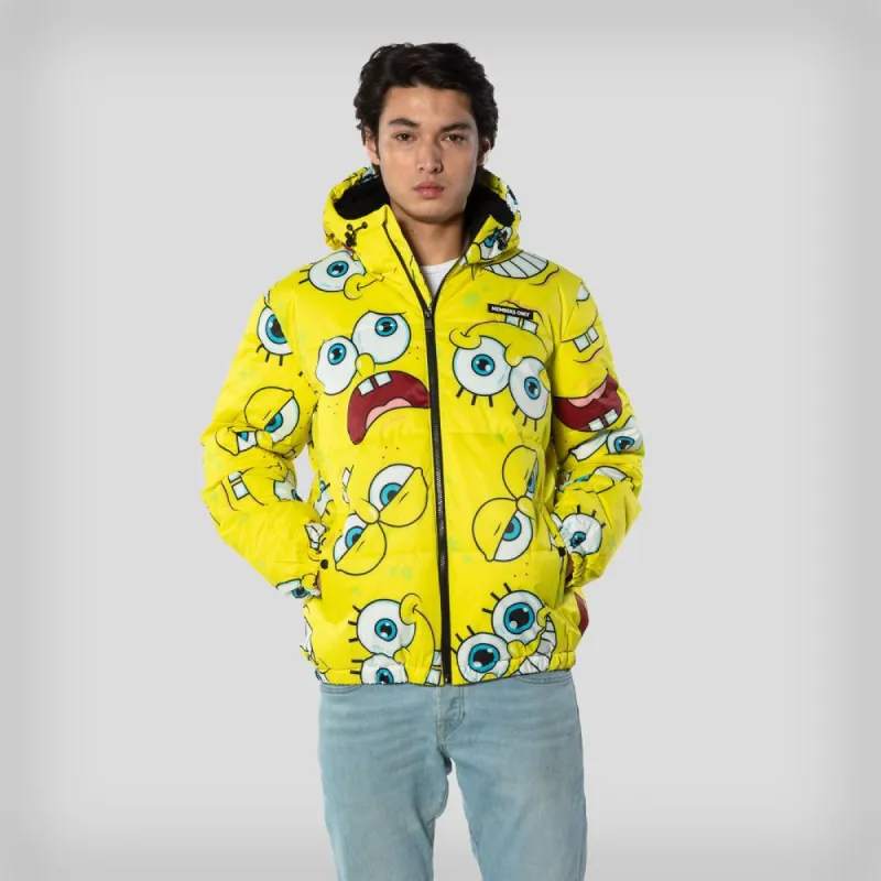 Mens SpongeBob Puffer Jacket - FINAL SALE | Parallel