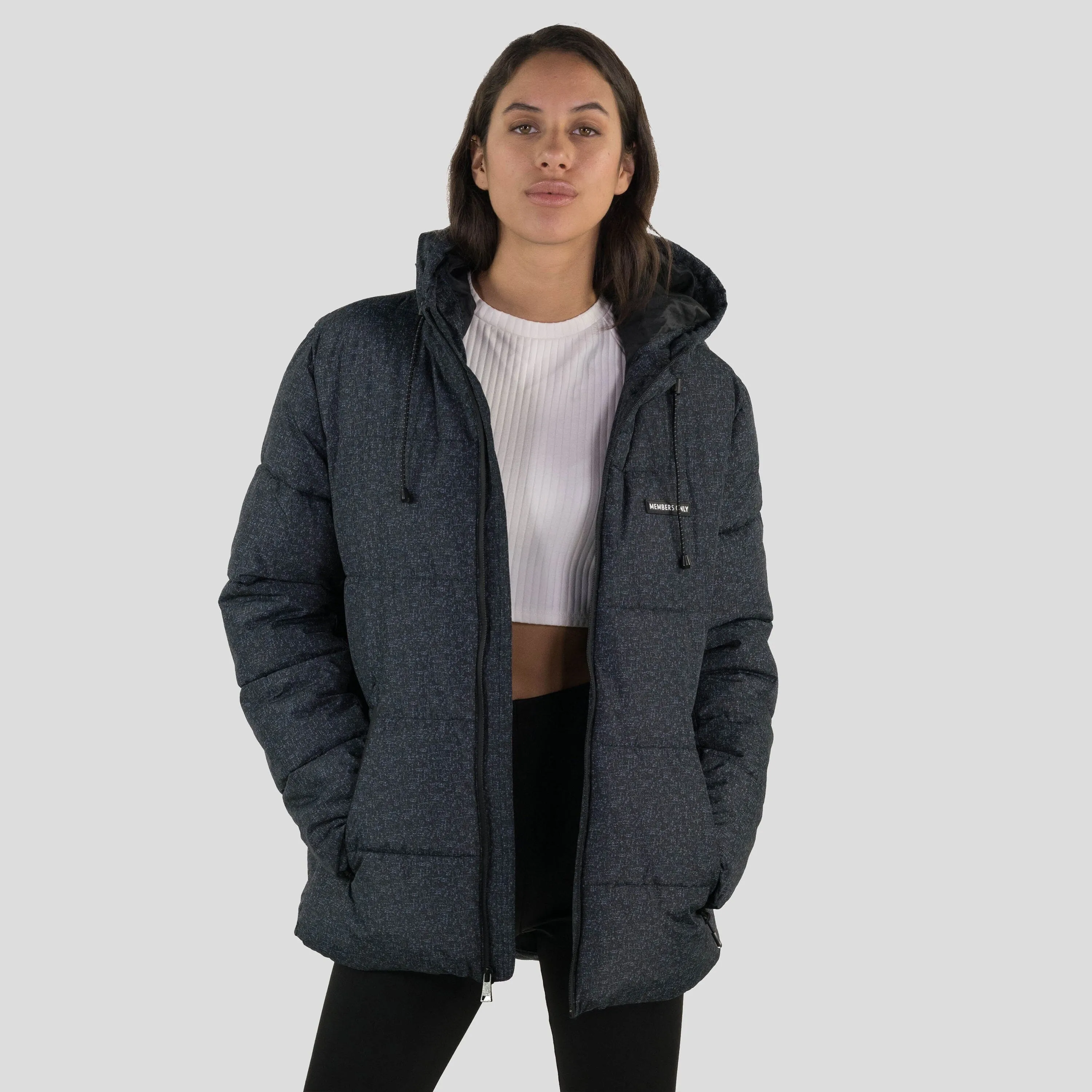 Women's Heather Print Puffer Oversized Jacket - FINAL SALE sold by Members Only product image thumbnail 2