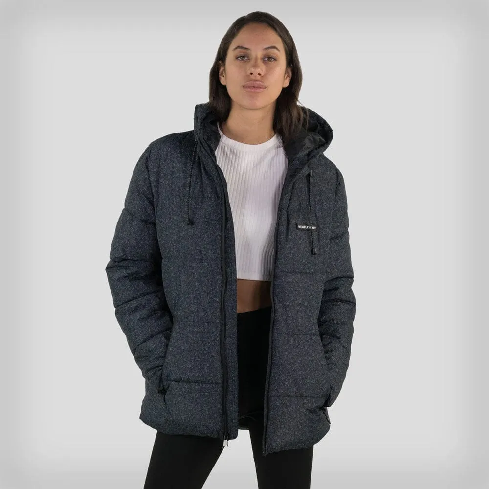 Women's Heather Print Puffer Oversized Jacket - FINAL SALE sold by Members Only