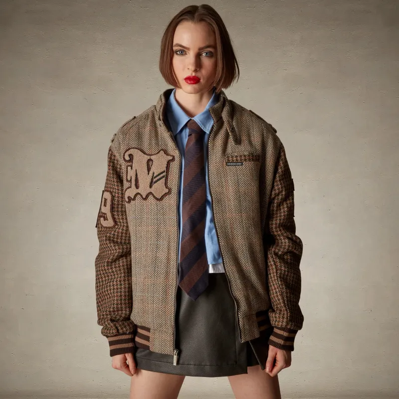 Women's Oversized Tweed Varsity Jacket sold by Members Only