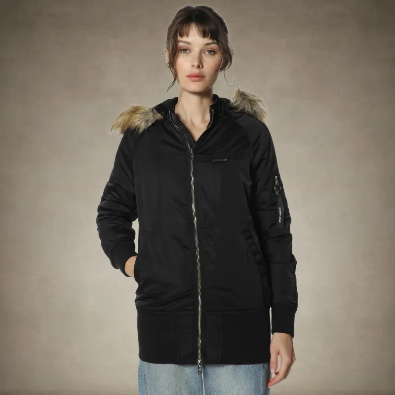 Women's Elongated Bomber Jacket  - FINAL SALE sold by Members Only