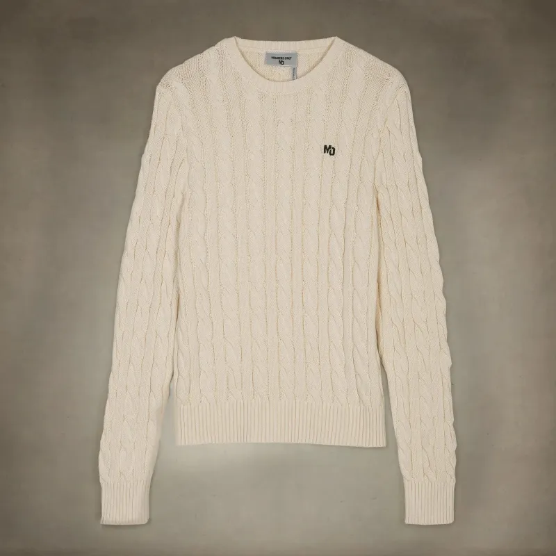 Men's Crew Neck Cable Sweater sold by Members Only