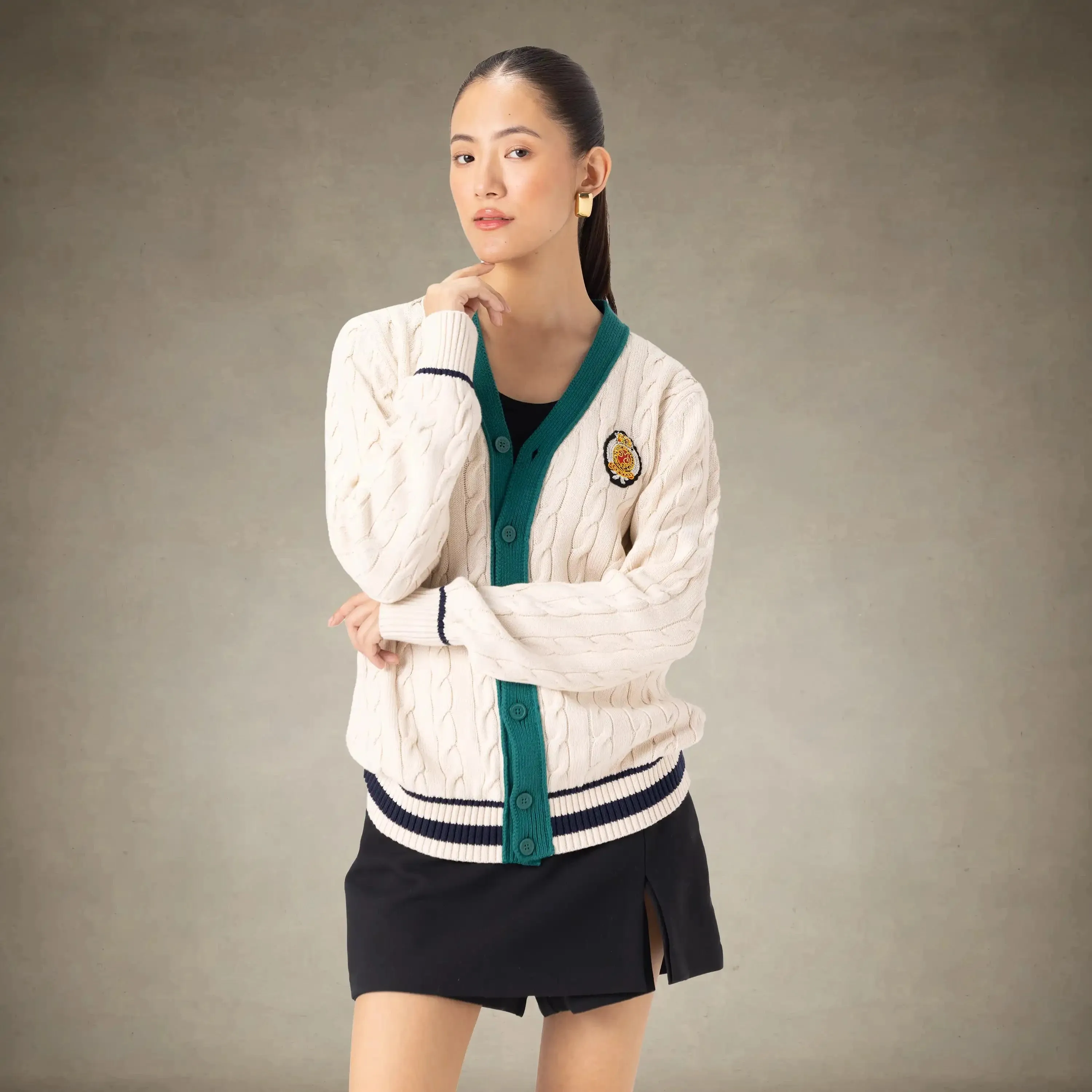 Women's Cable Knit Cardigan sold by Members Only product image thumbnail 3