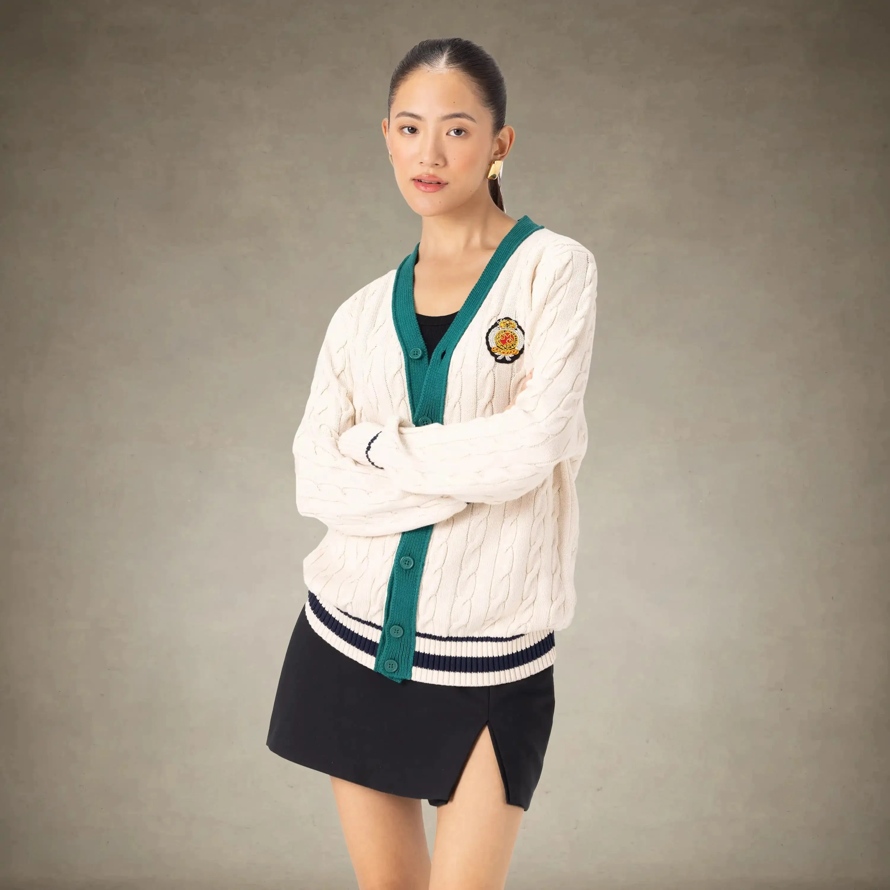 Women's Cable Knit Cardigan sold by Members Only product image thumbnail 2