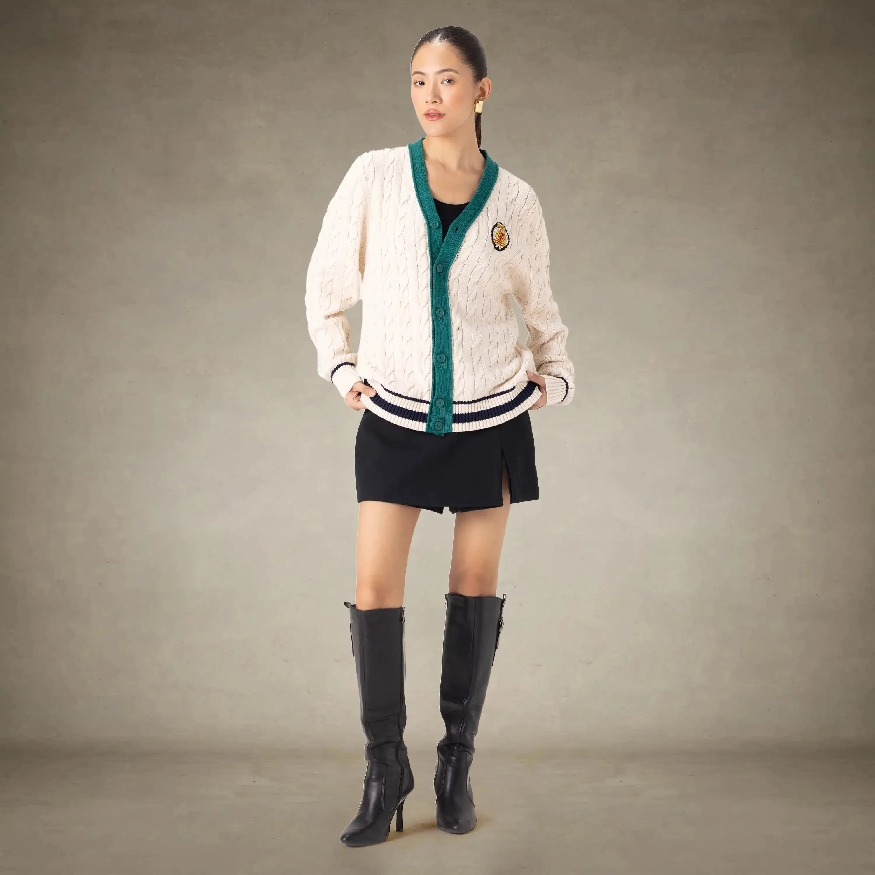 Women's Cable Knit Cardigan sold by Members Only product image thumbnail 5