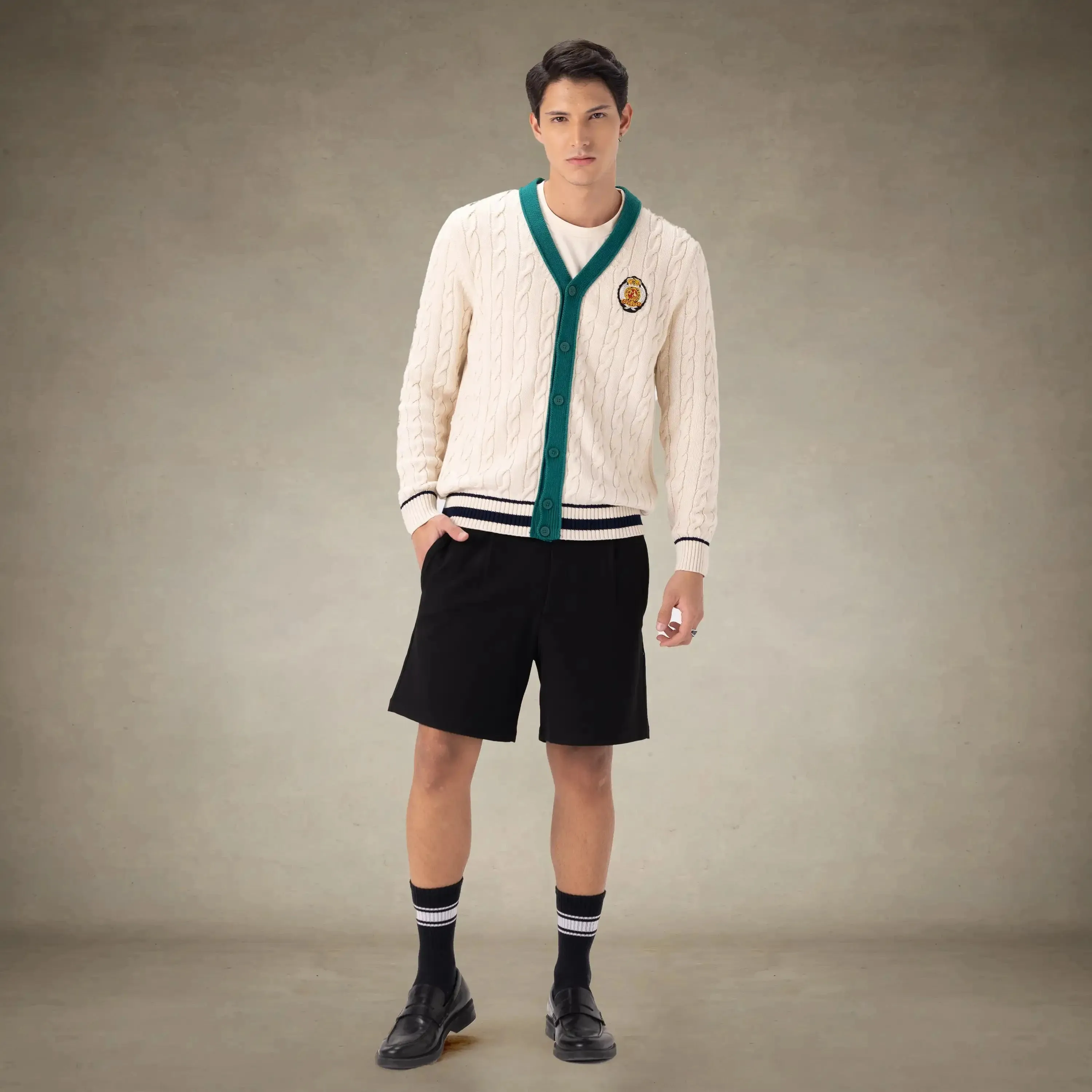 Men's Cable Knit Cardigan sold by Members Only product image thumbnail 5