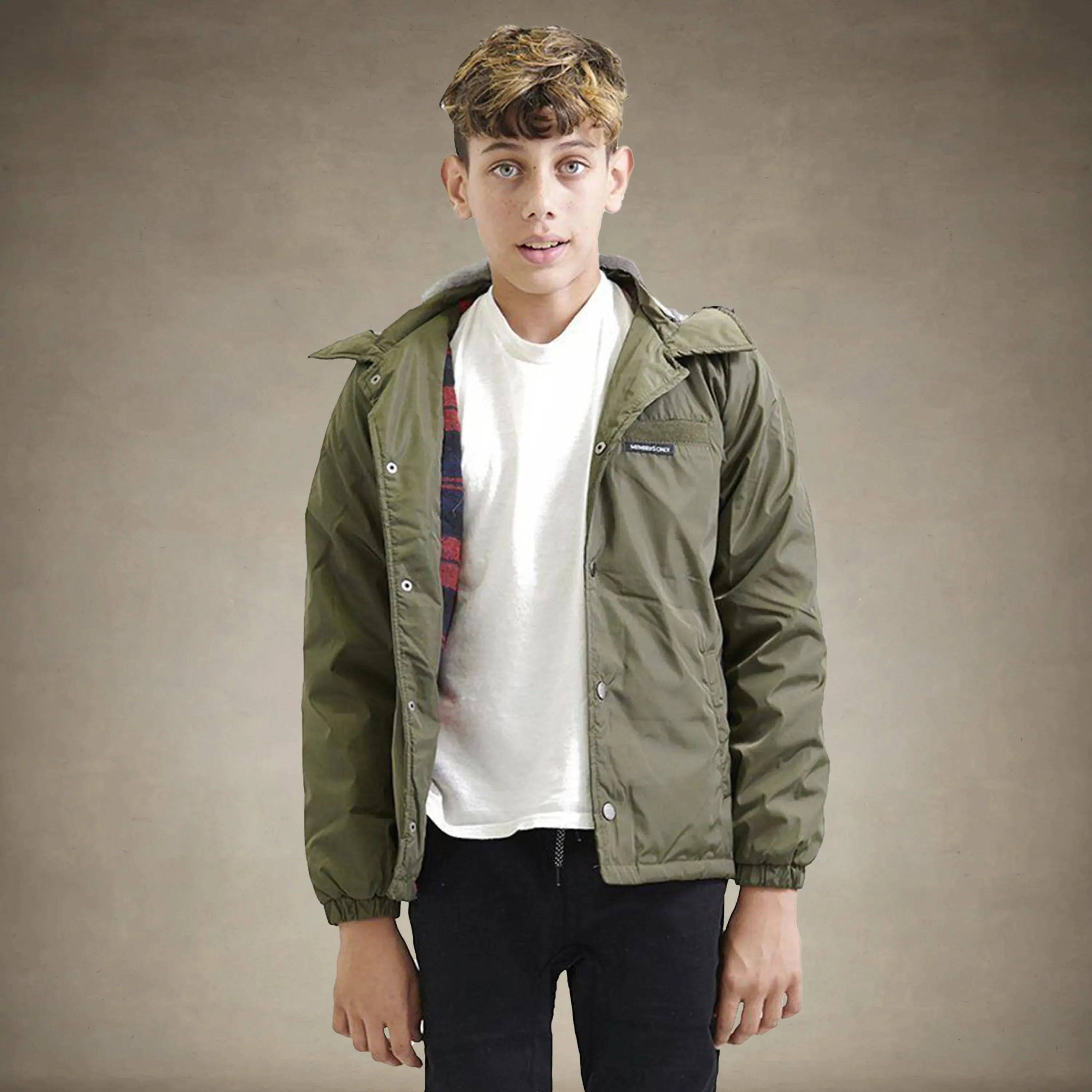 Boy's Coach Jacket with Fleece Hood - FINAL SALE sold by Members Only product image thumbnail 2