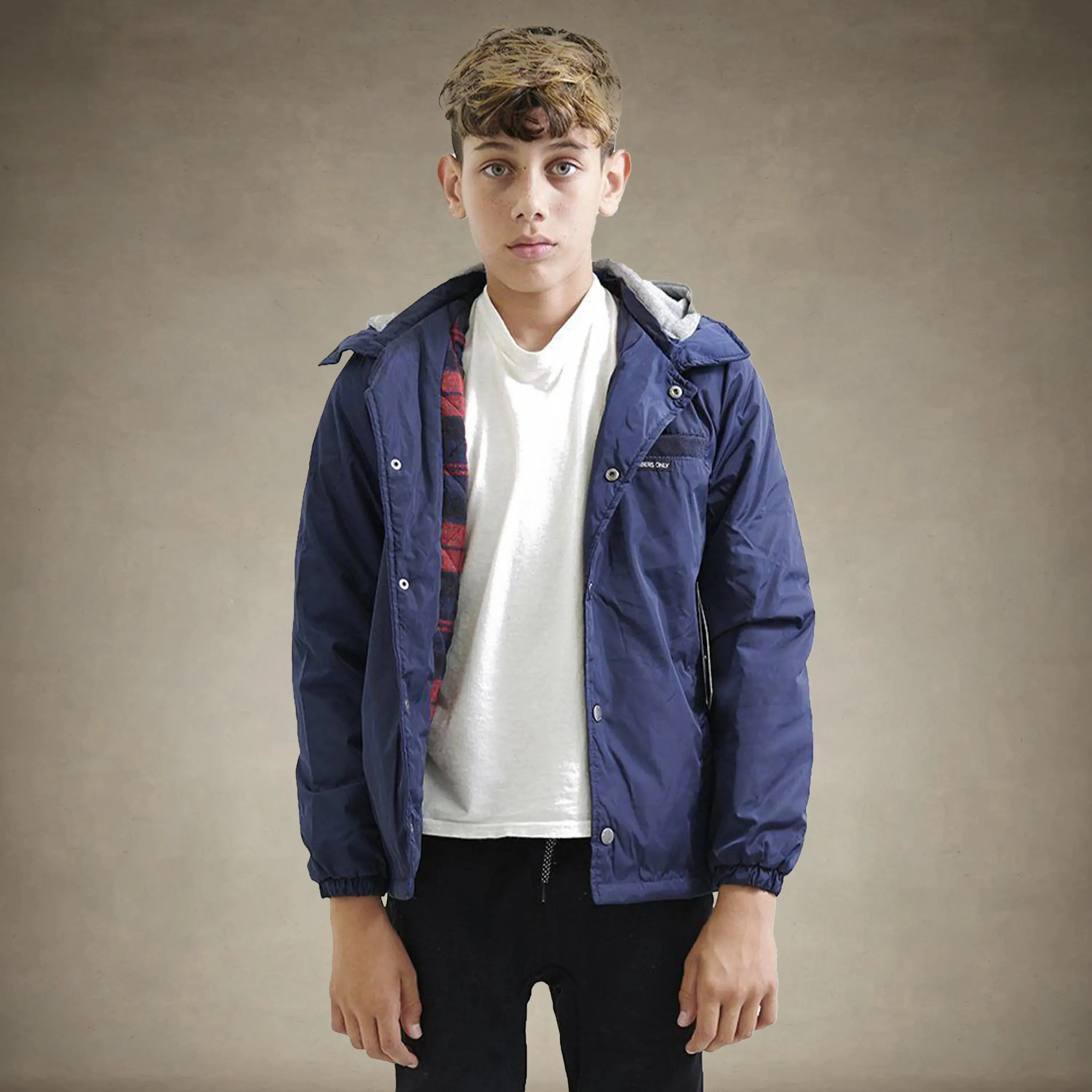 Boy's Coach Jacket with Fleece Hood - FINAL SALE sold by Members Only product image thumbnail 3