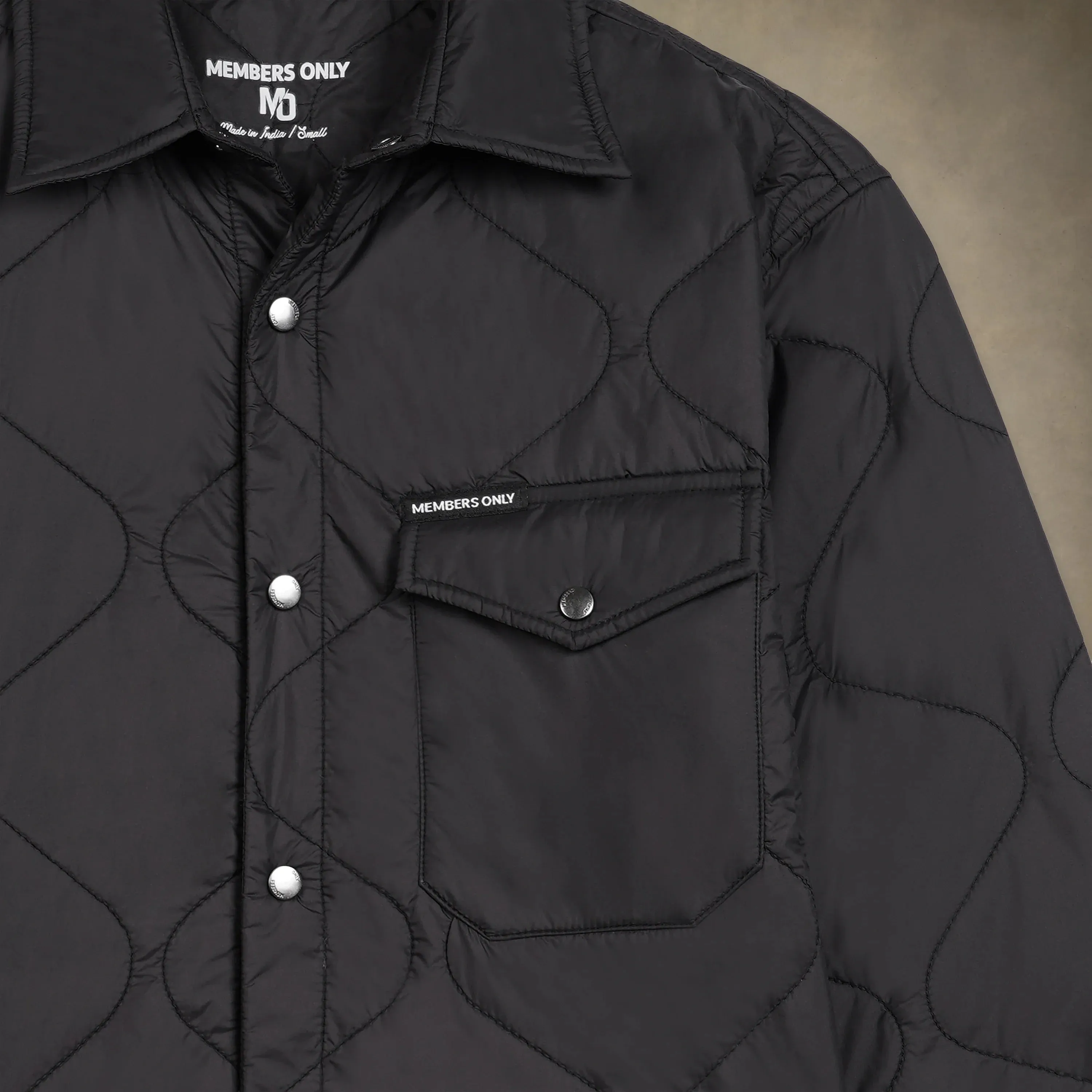 Women's Oversized Quilted Shirt Jacket sold by Members Only product image thumbnail 4