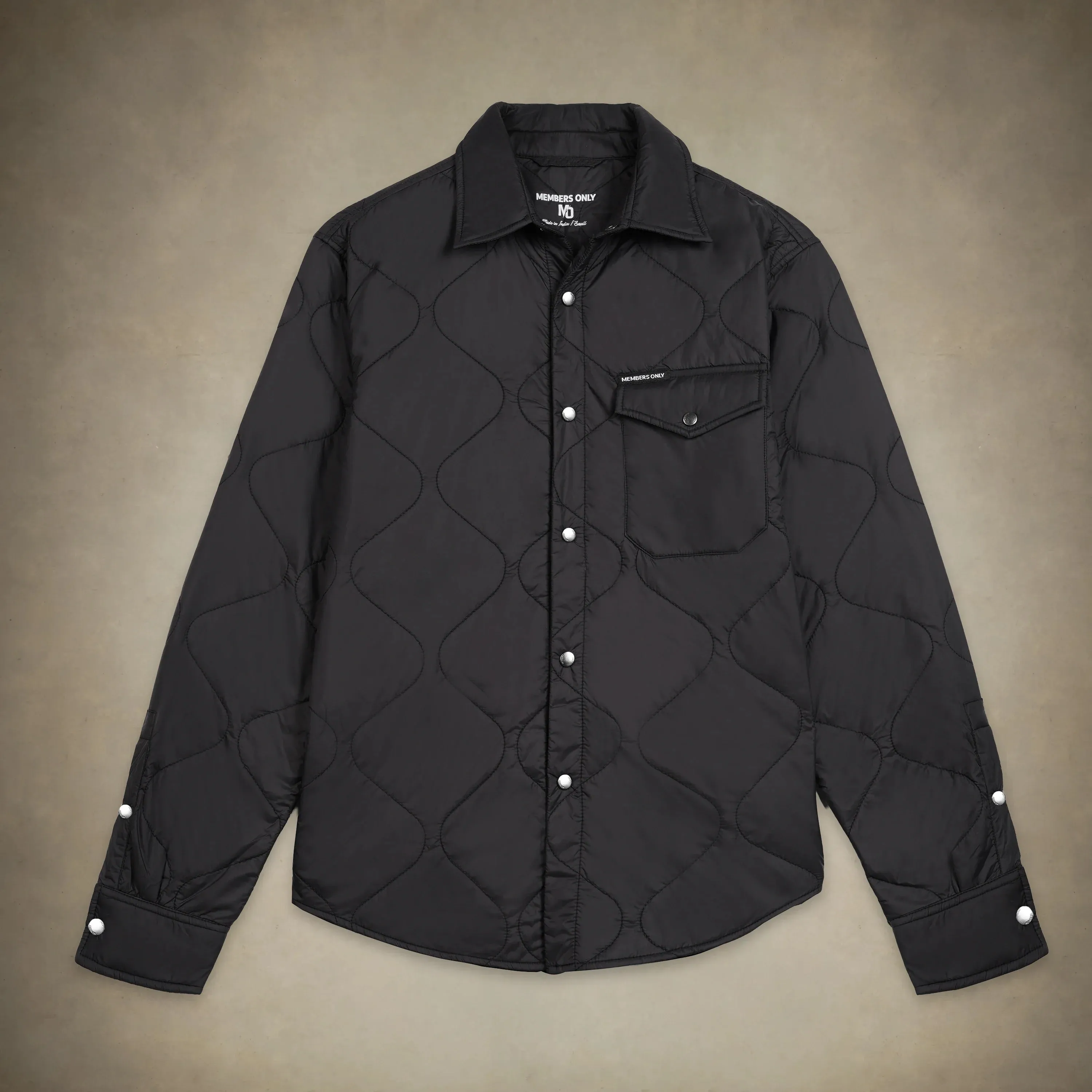 Women's Oversized Quilted Shirt Jacket sold by Members Only